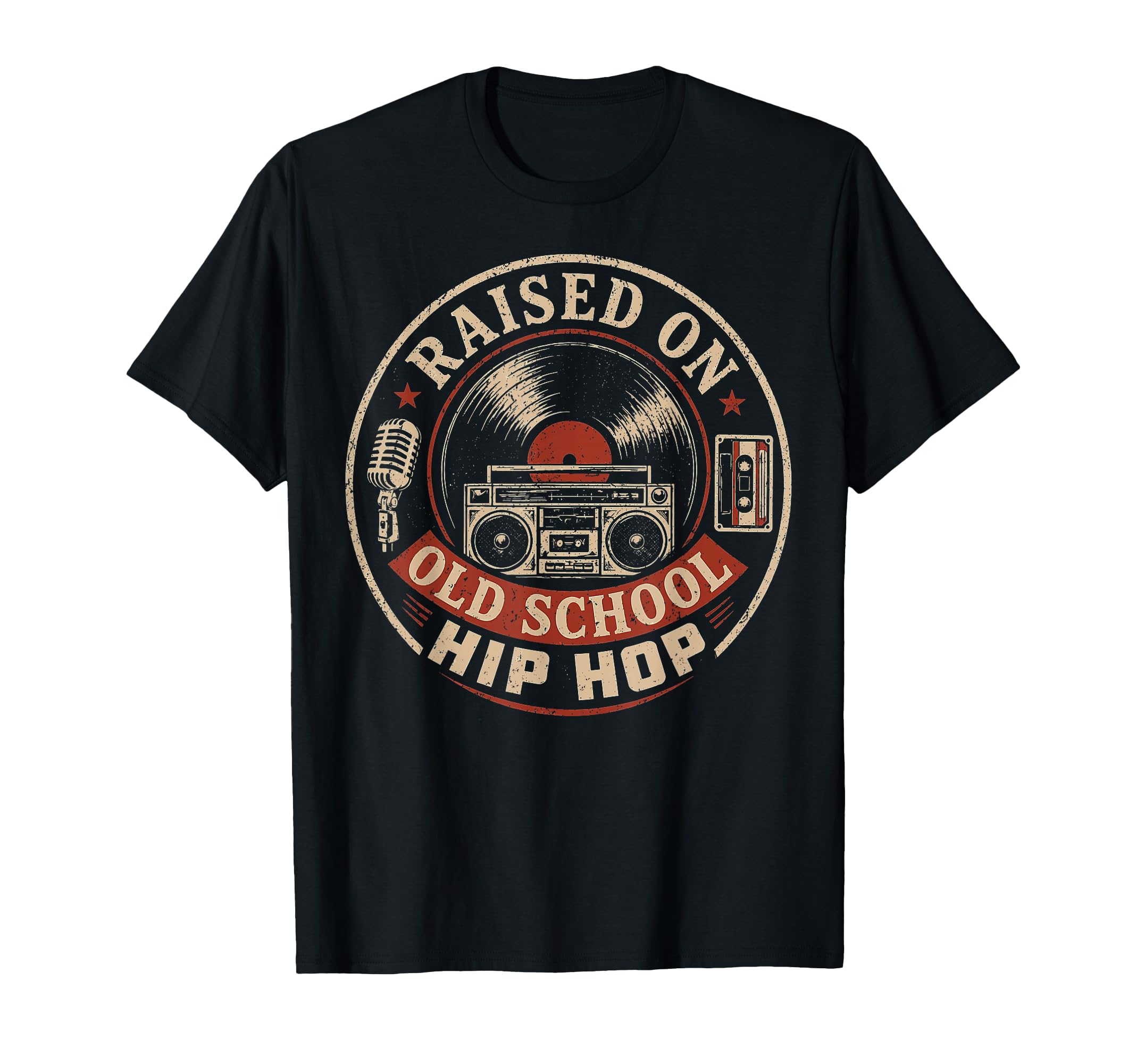 Raised Old School Hip Hop 80S 90S T-Shirt - Minimalist Print Men Women - T-Shirt, Sweatshirt, Hoodie