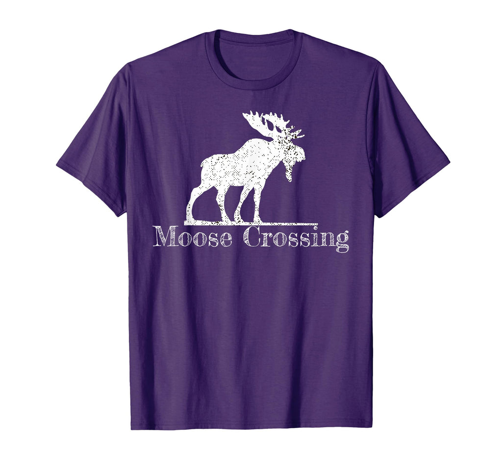 Moose Crossing Distressed T-Shirt - Casual Everyday Wear for Adults - T-Shirt, Sweatshirt, Hoodie