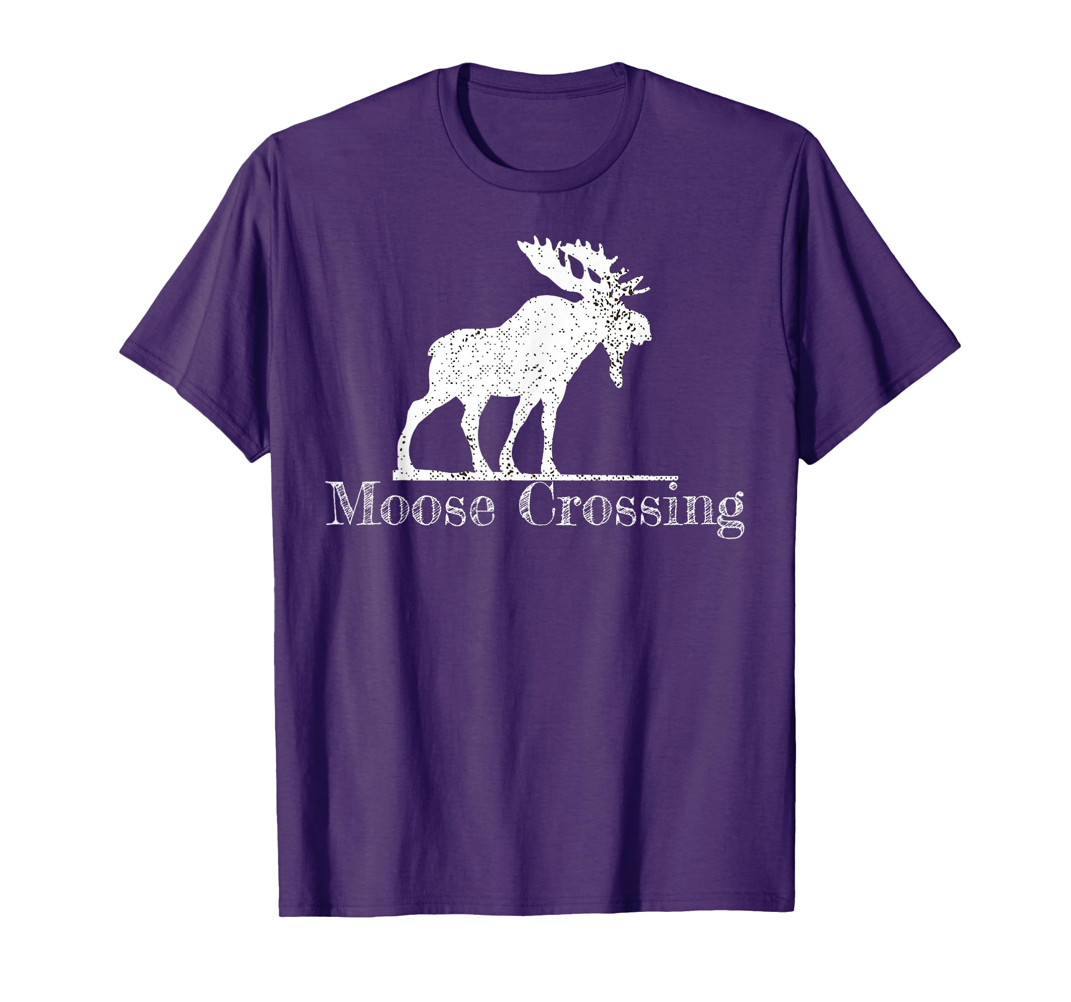 Moose Crossing Distressed T-Shirt - Casual Everyday Wear for Adults - T-Shirt, Sweatshirt, Hoodie