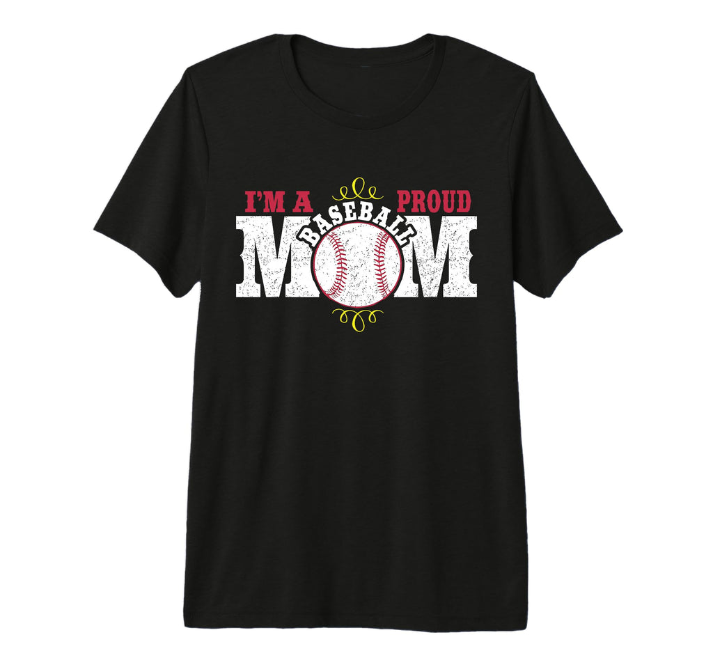 Im Proud Baseball Mom Tri Blend T-Shirt - Trendy Graphic Men Women - T-Shirt, Sweatshirt, Hoodie