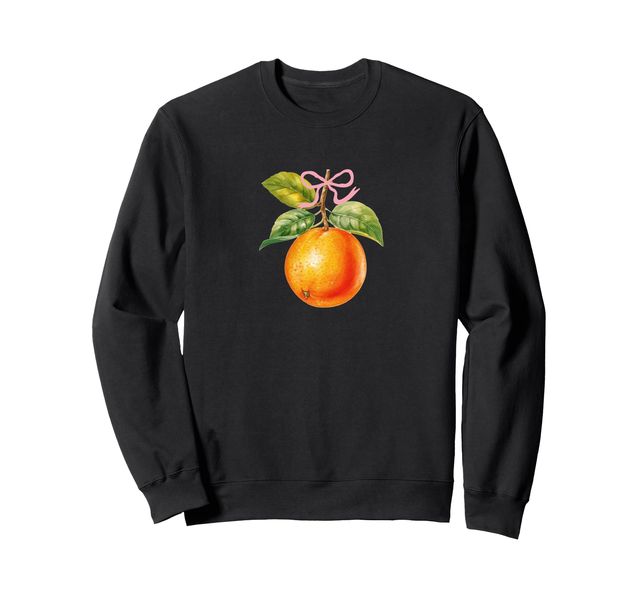 Orange Fruit Coquette Bow Oranges Boho Sweatshirt - Unique Graphic Unisex - T-Shirt, Sweatshirt, Hoodie