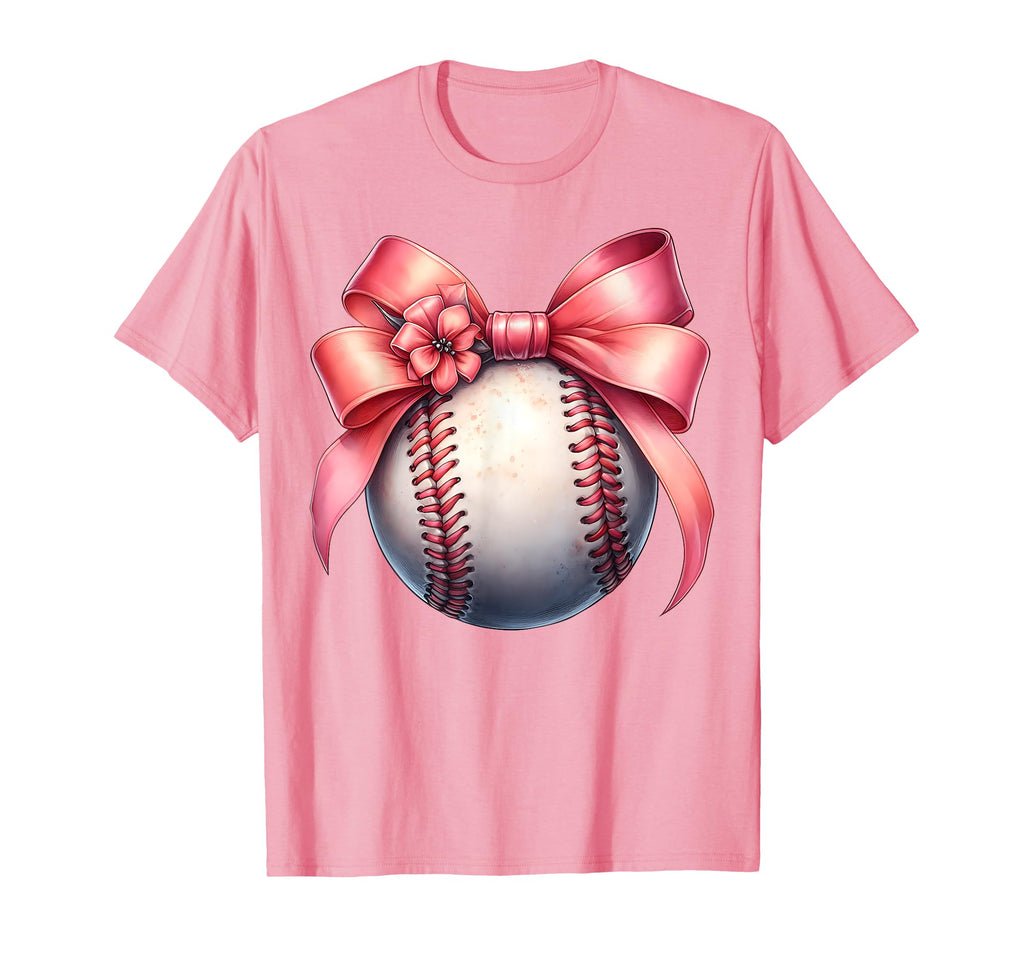 Coquette Bow Baseball Player Team Mothers T-Shirt - Graphic Print Unisex - T-Shirt, Sweatshirt, Hoodie