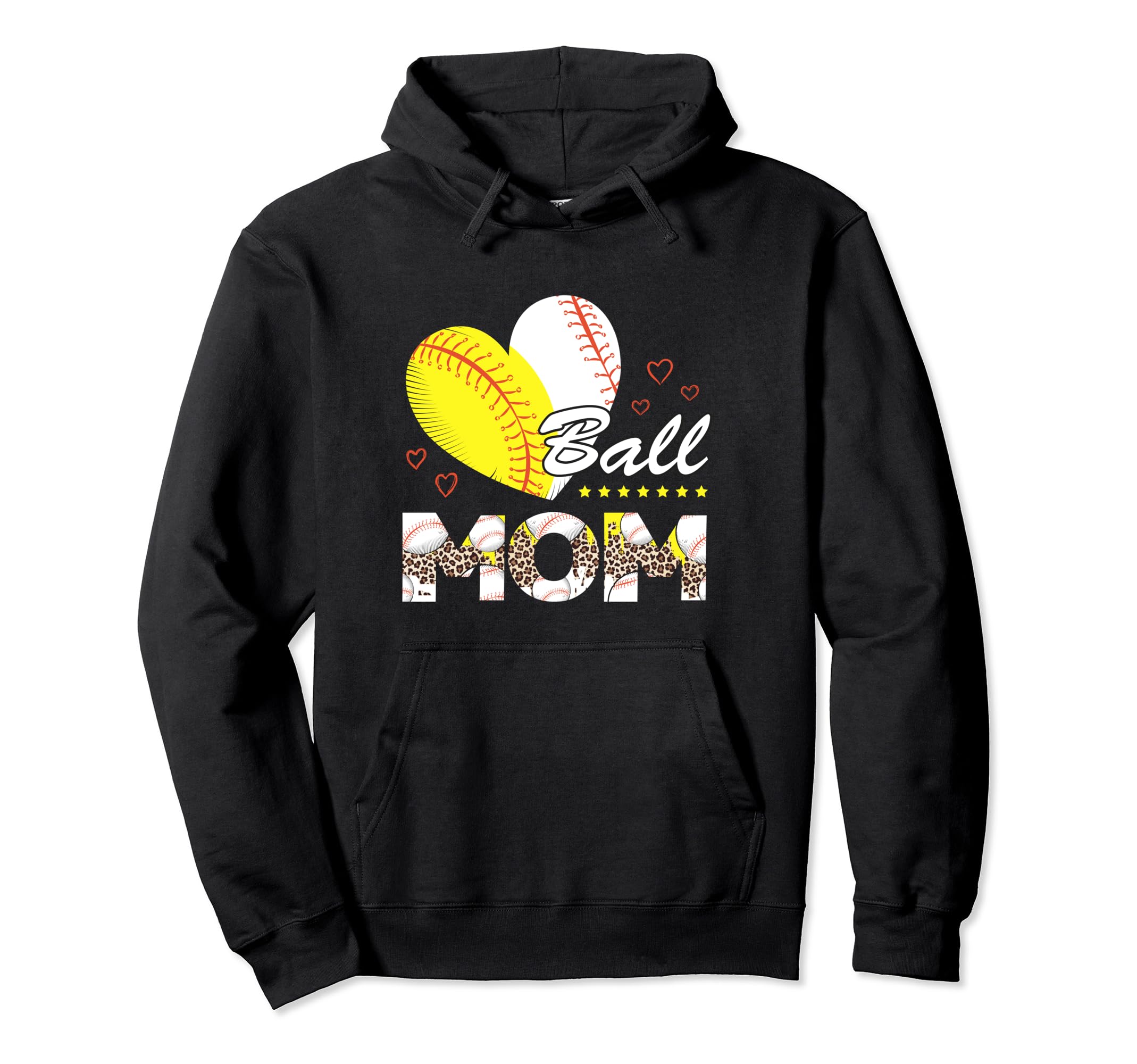 Mom Both Baseball Softball Mothers Day Hoodie - Minimalist Print Unisex - T-Shirt, Sweatshirt, Hoodie