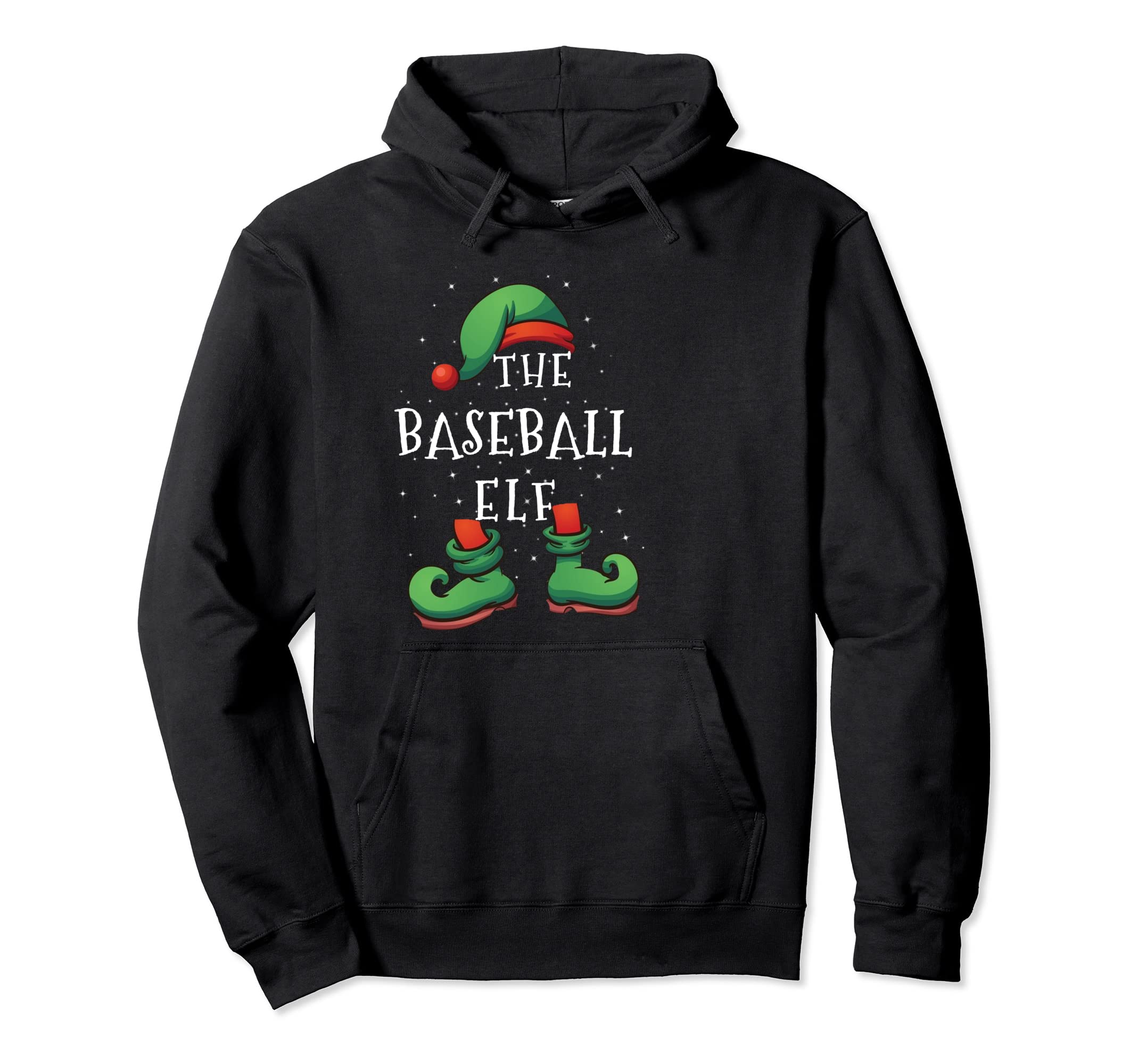 Baseball Elf Funny Matching Family Hoodie - Fun Novelty Design Men Women - T-Shirt, Sweatshirt, Hoodie