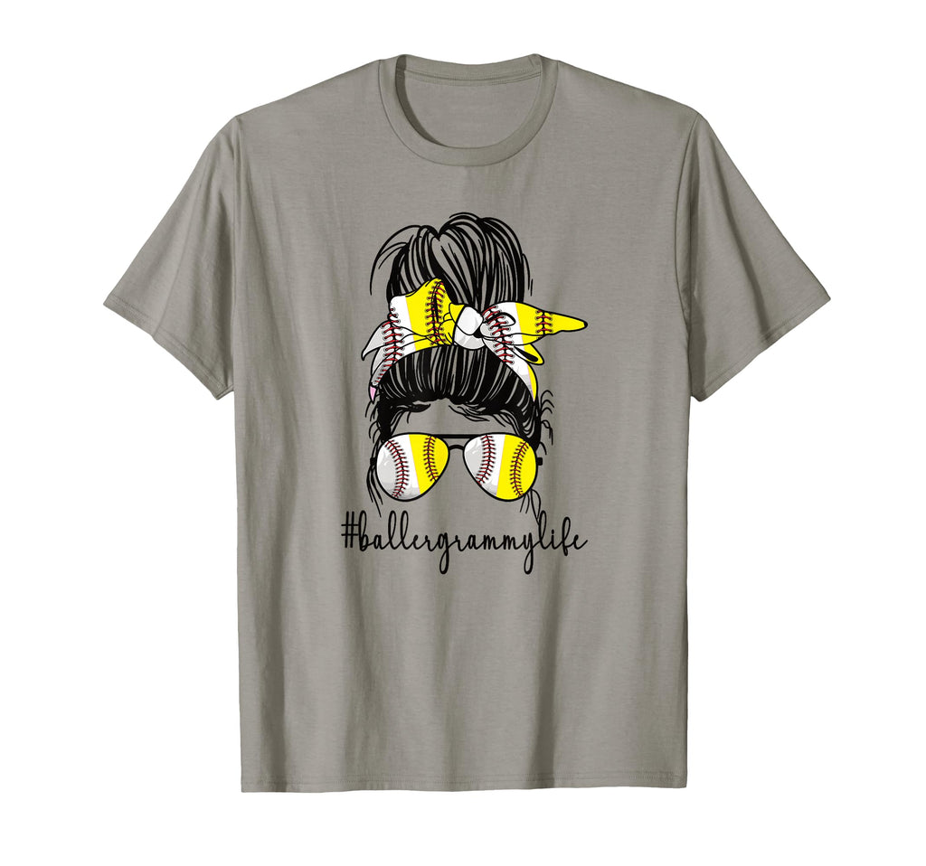 Baller Grammy Life Softball Baseball T-Shirt - Novelty Apparel Men Women - T-Shirt, Sweatshirt, Hoodie
