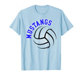 Mustangs Volleyball Mom Game Day Blue T-Shirt - Novelty Apparel Men Women - T-Shirt, Sweatshirt, Hoodie