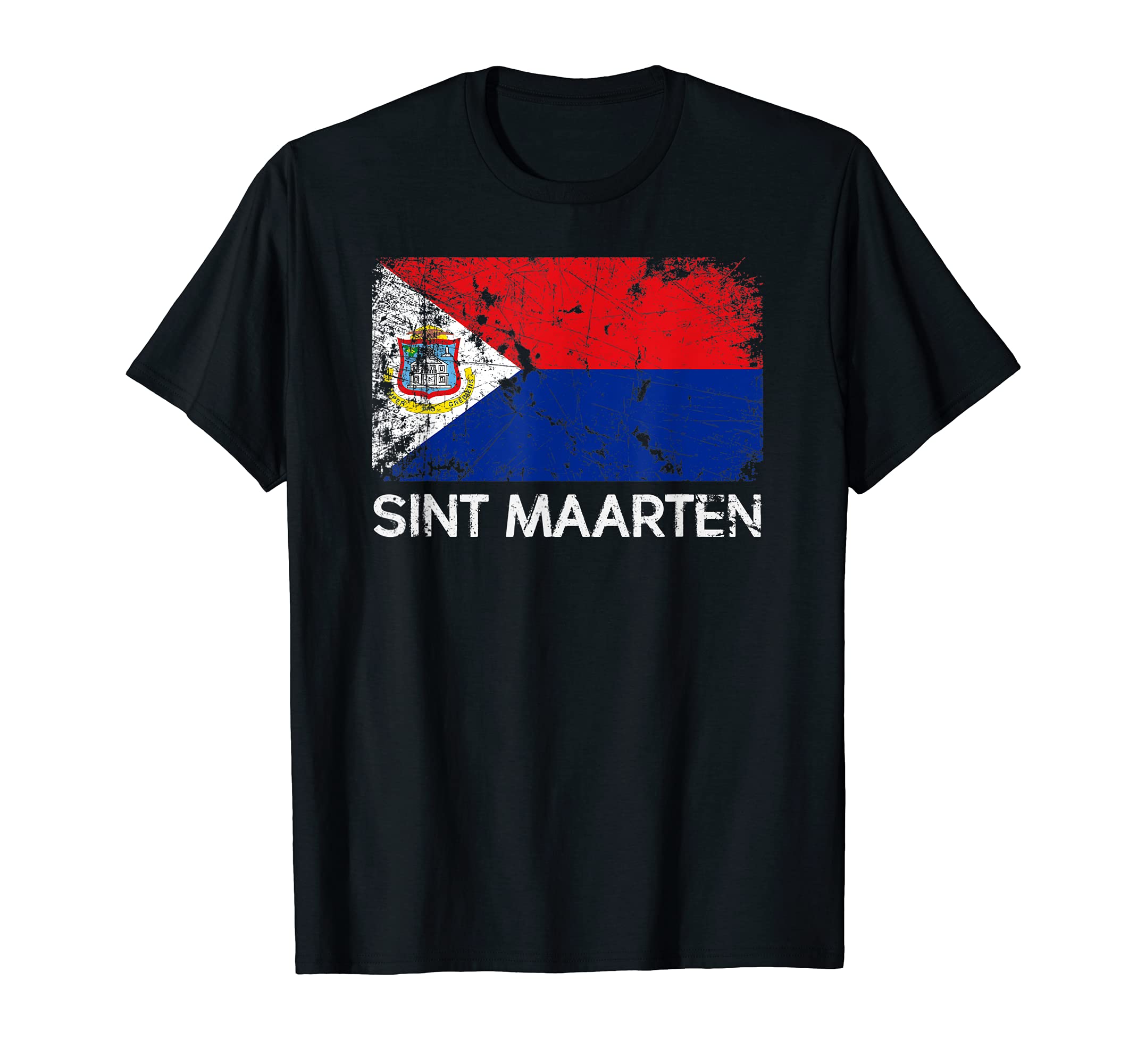 St Maarten Flag Made Sint Maarten Gift T-Shirt - Novelty Apparel Unisex - T-Shirt, Sweatshirt, Hoodie