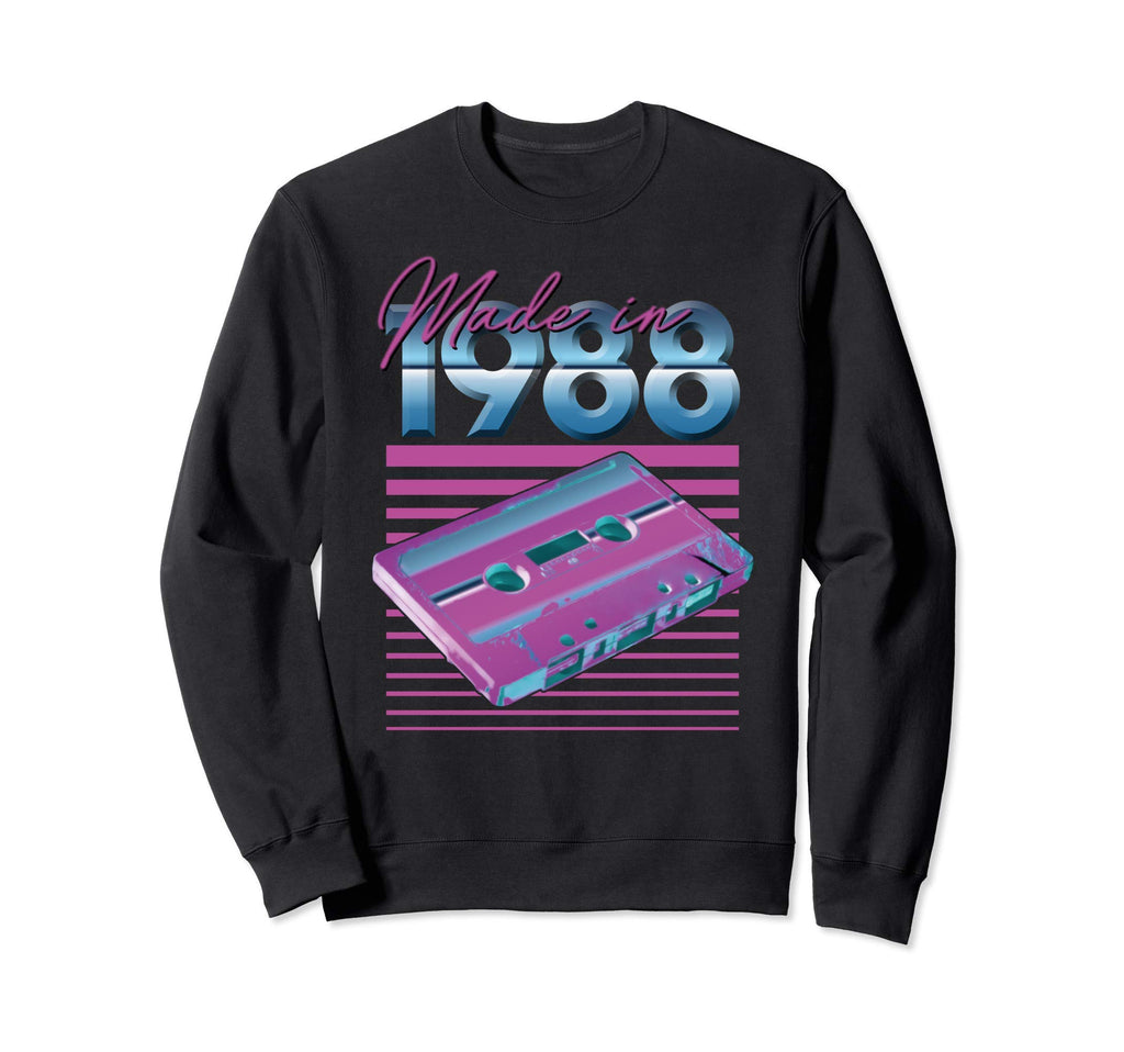 1988 Cassette Tape Stripes Sweatshirt - Streetwear Style Men Women - T-Shirt, Sweatshirt, Hoodie