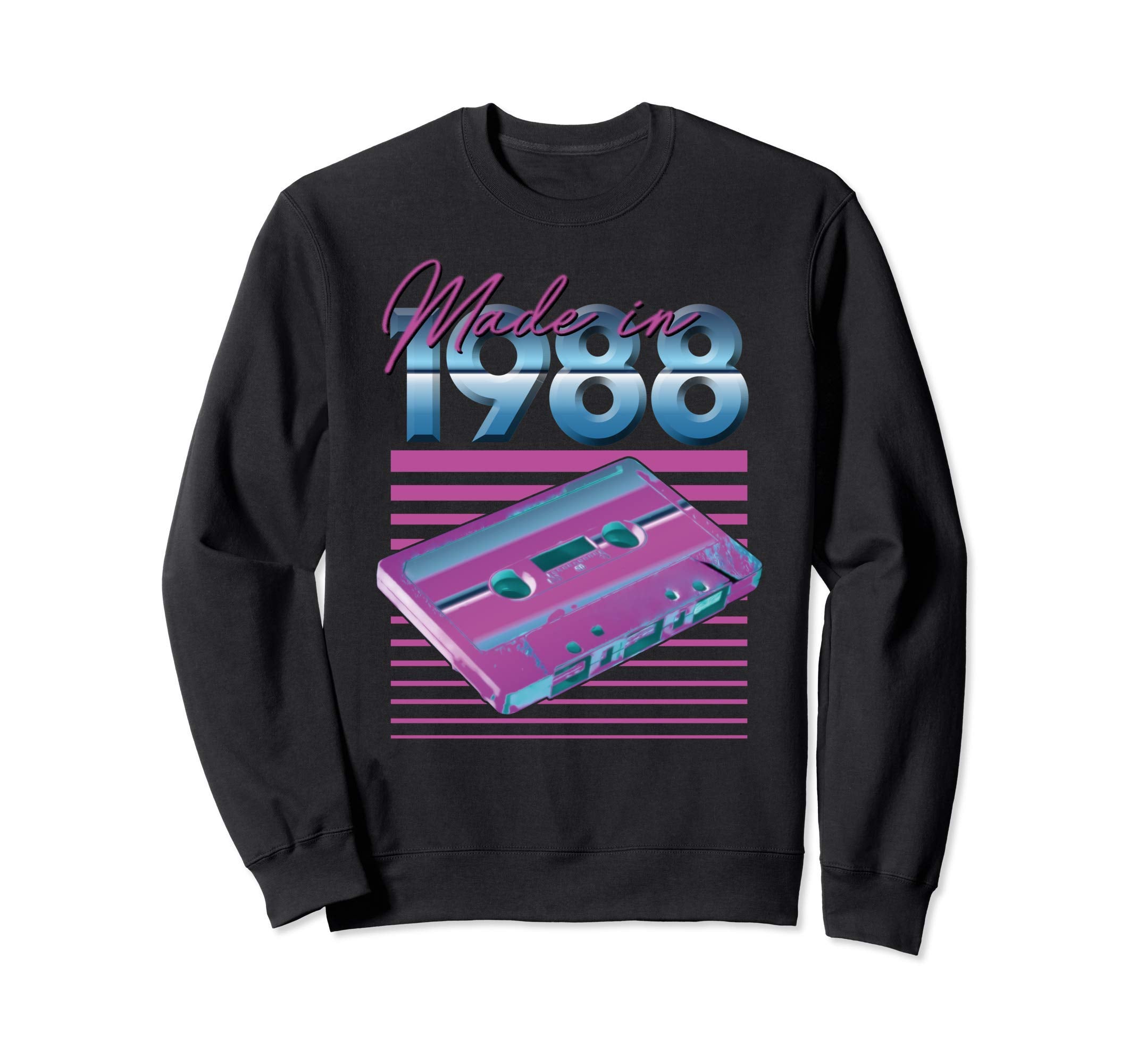 1988 Cassette Tape Stripes Sweatshirt - Streetwear Style Men Women - T-Shirt, Sweatshirt, Hoodie
