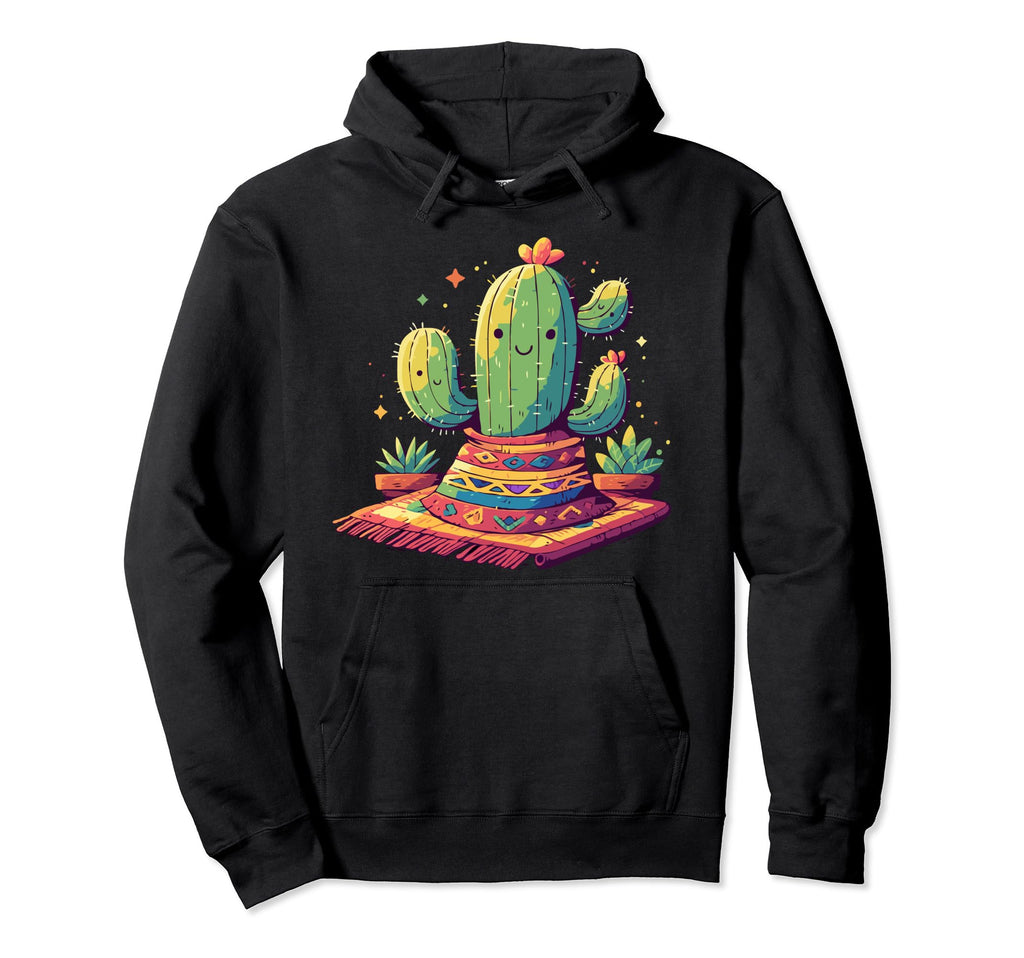 Cactus Serape Succulent Plant Cacti Hoodie - Minimalist Print for Adults - T-Shirt, Sweatshirt, Hoodie