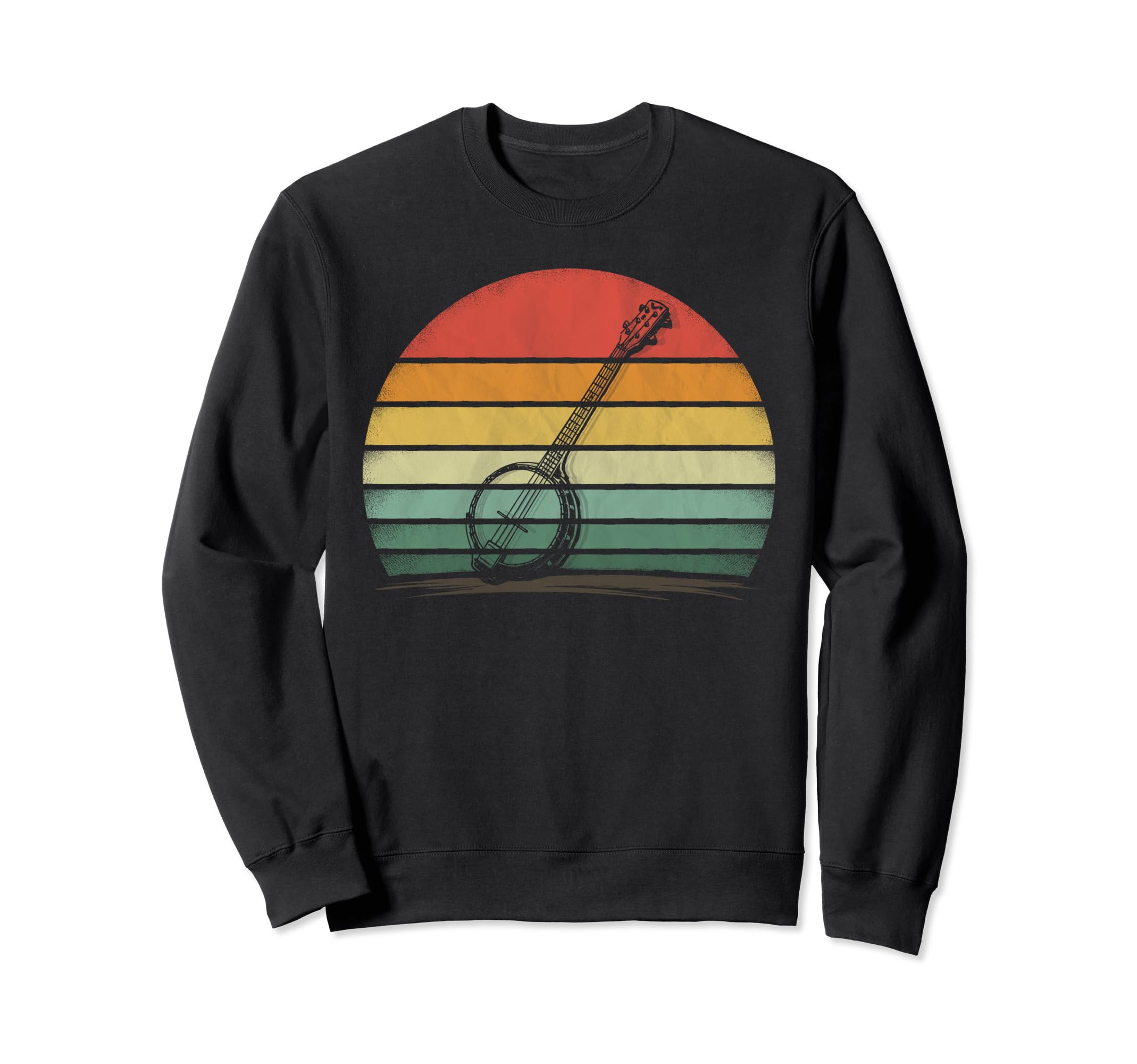 Banjo Musical Distressed Banjo Sweatshirt - Novelty Apparel Men Women - T-Shirt, Sweatshirt, Hoodie