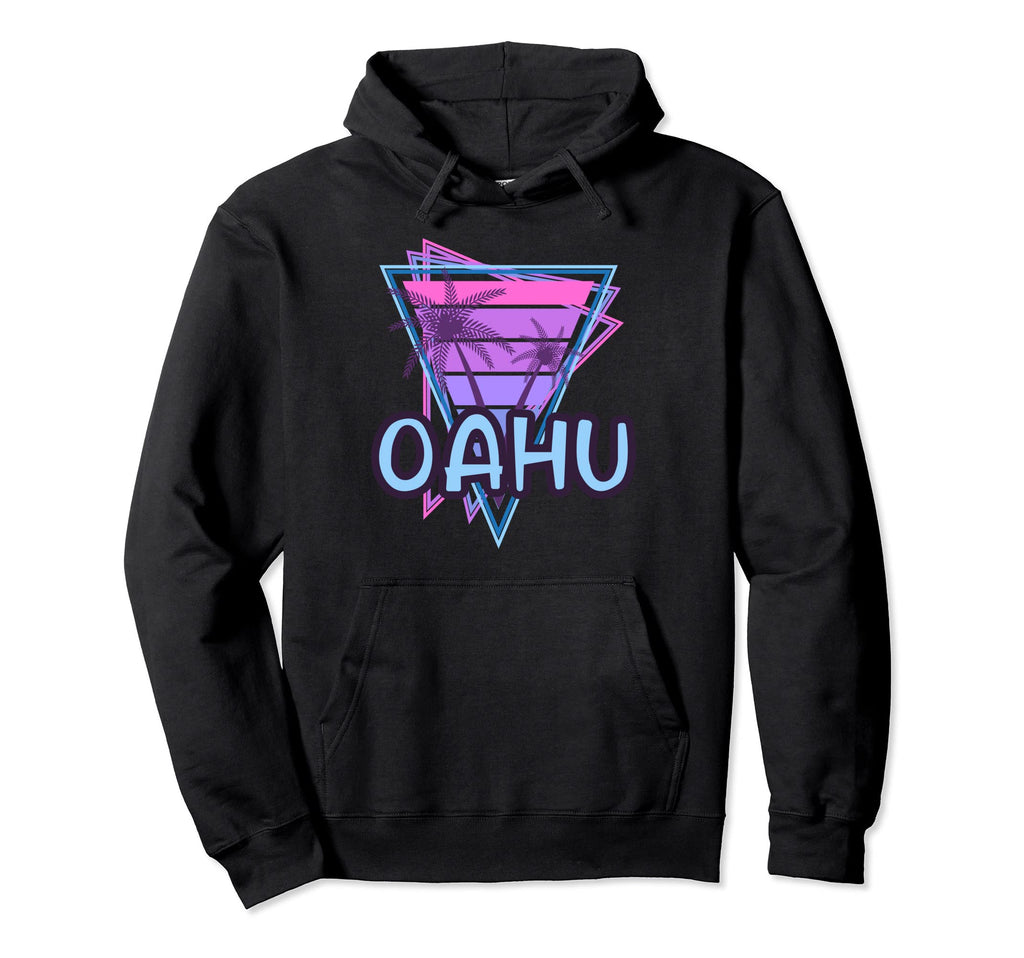 Oahu Vacation Vaporwave Aesthetic Hoodie - Graphic Print Men Women - T-Shirt, Sweatshirt, Hoodie