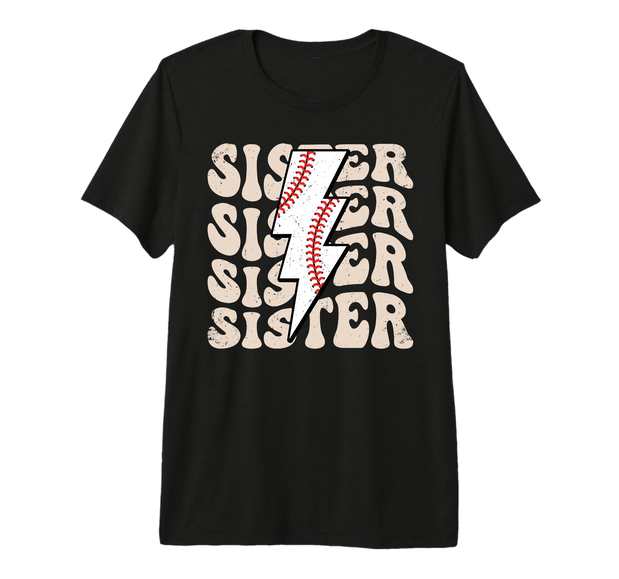 Lightning Groovy Proud Baseball Sister T-Shirt - Graphic Print Men Women - T-Shirt, Sweatshirt, Hoodie