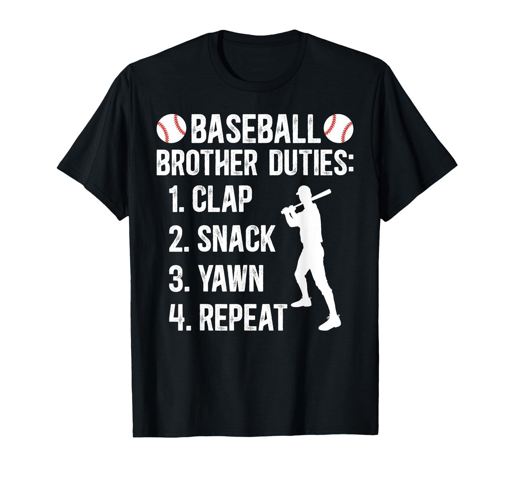 Baseball Brother Duties Brother T-Shirt - Aesthetic Graphic for Adults - T-Shirt, Sweatshirt, Hoodie