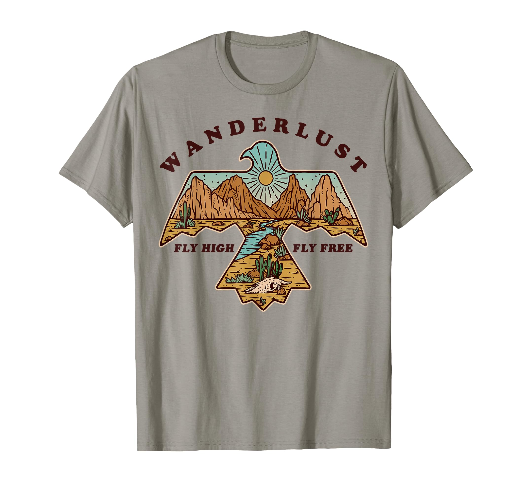 Wanderlust Fly High Fly Free Desert T-Shirt - Trendy Graphic Men Women - T-Shirt, Sweatshirt, Hoodie