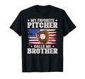 Favorite Baseball Pitcher Brother T-Shirt - Custom Art Print for Adults - T-Shirt, Sweatshirt, Hoodie