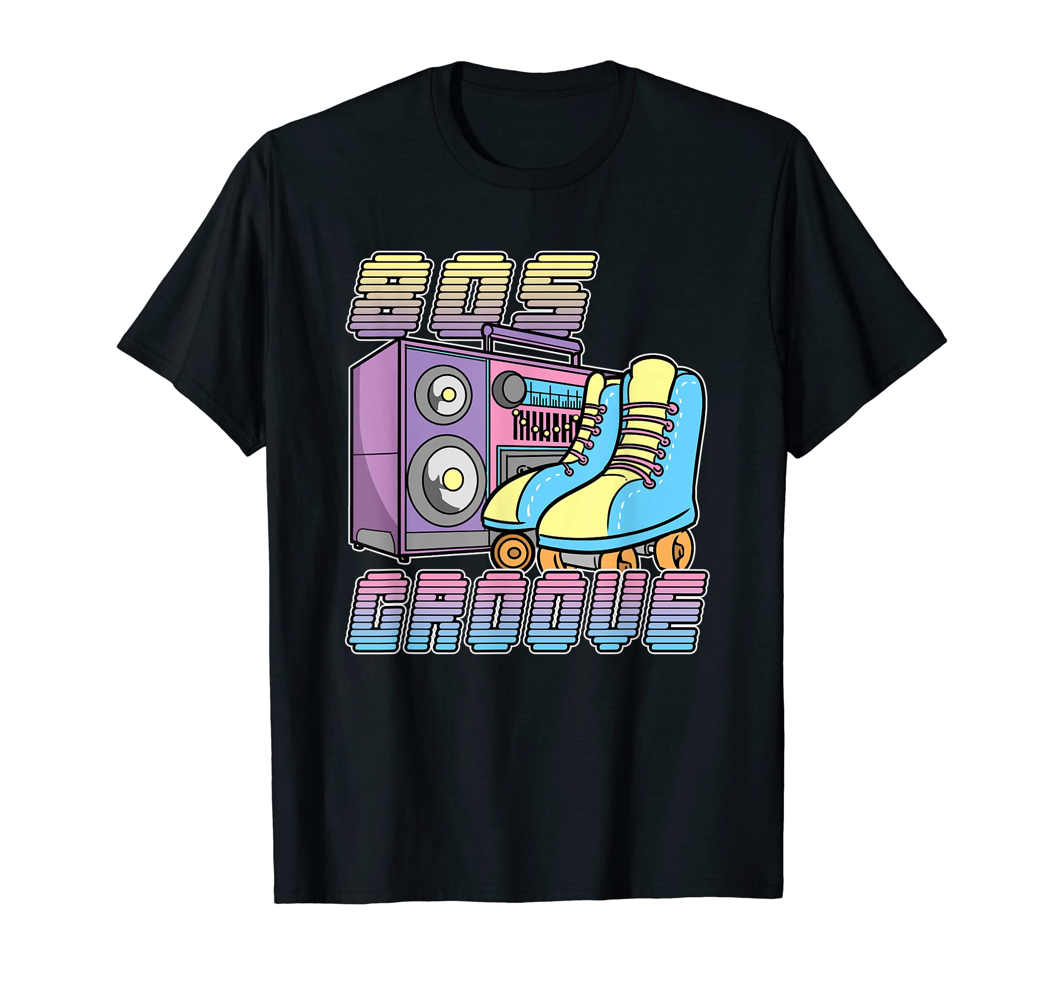 80S Groove Roller Disco Roller Skates T-Shirt - Minimalist Print Men Women - T-Shirt, Sweatshirt, Hoodie