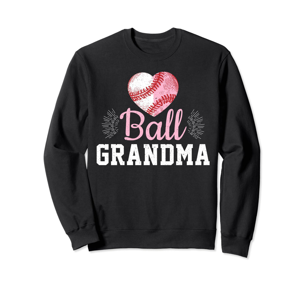 Baseball Grandma Mom Heart Baseball Sweatshirt - Minimalist Print Unisex - T-Shirt, Sweatshirt, Hoodie