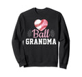 Baseball Grandma Mom Heart Baseball Sweatshirt - Minimalist Print Unisex - T-Shirt, Sweatshirt, Hoodie