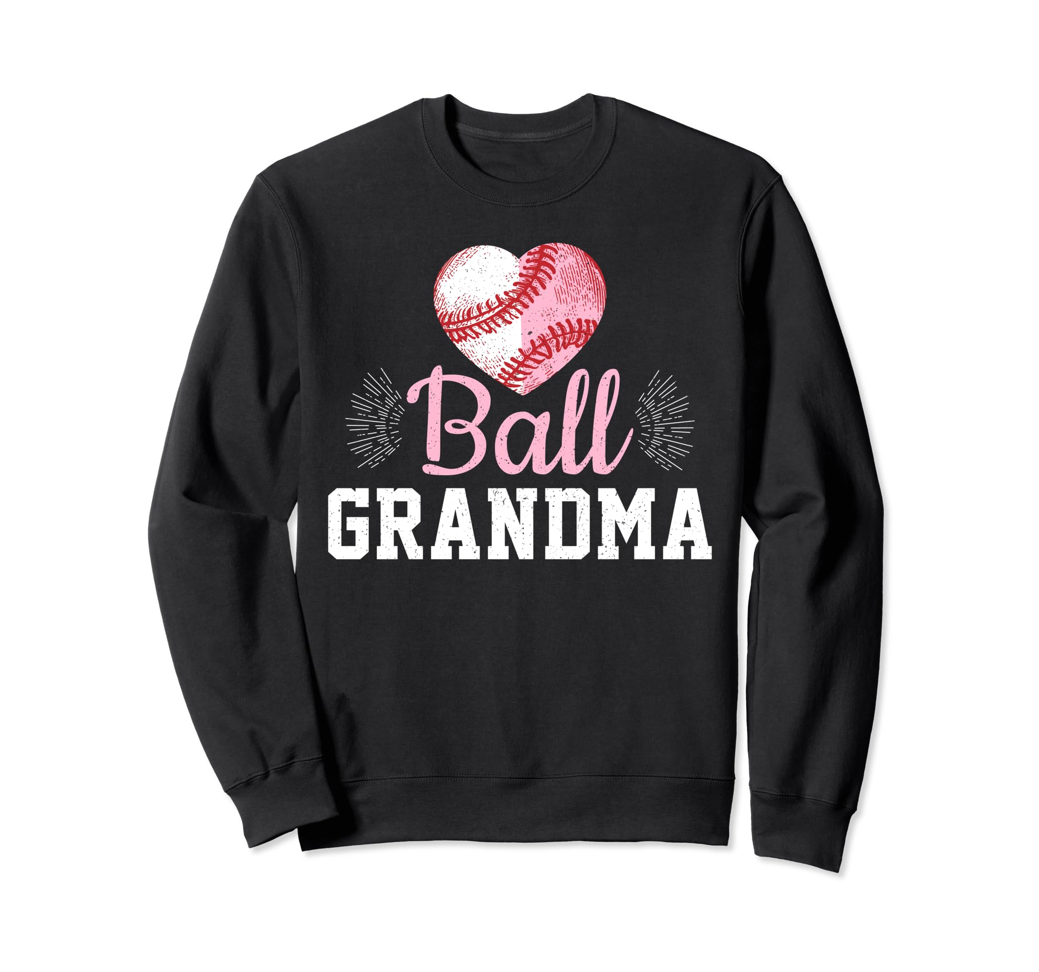 Baseball Grandma Mom Heart Baseball Sweatshirt - Minimalist Print Unisex - T-Shirt, Sweatshirt, Hoodie