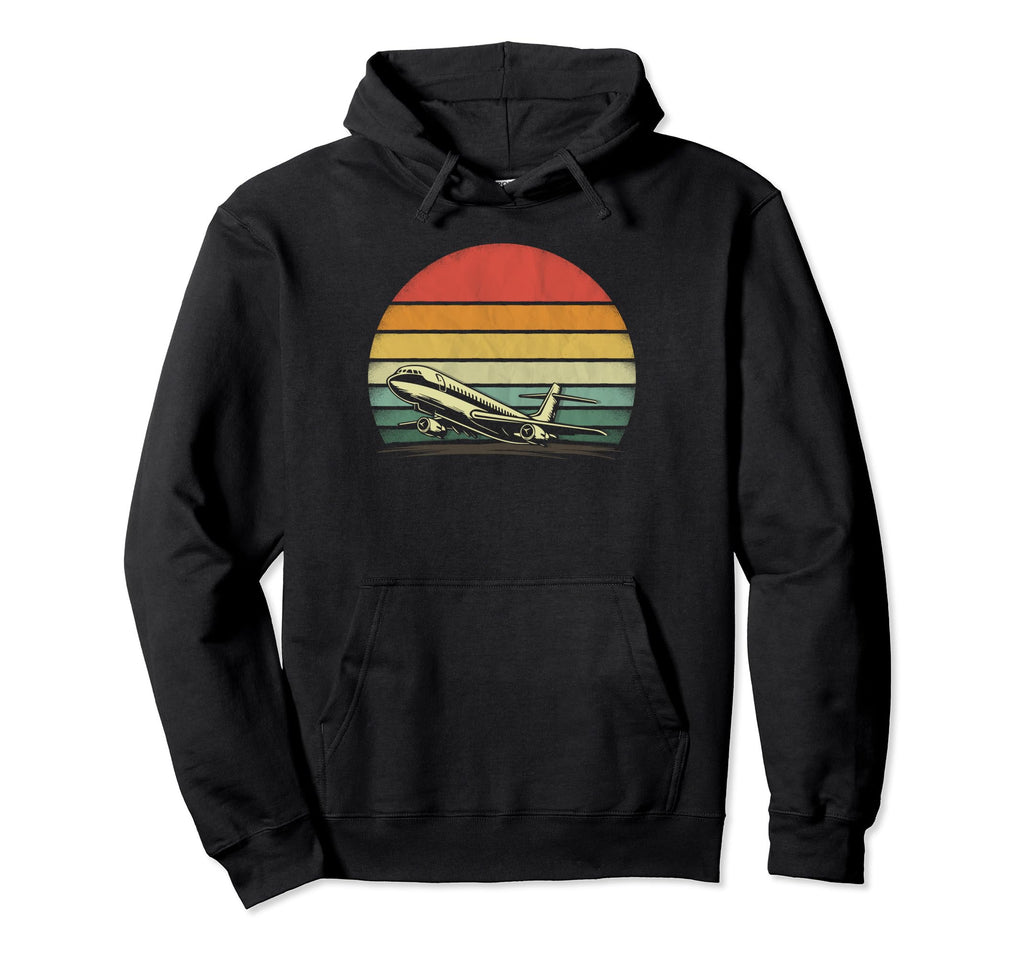 Airplane Distressed Airplane Hoodie - Fun Novelty Design for Adults - T-Shirt, Sweatshirt, Hoodie