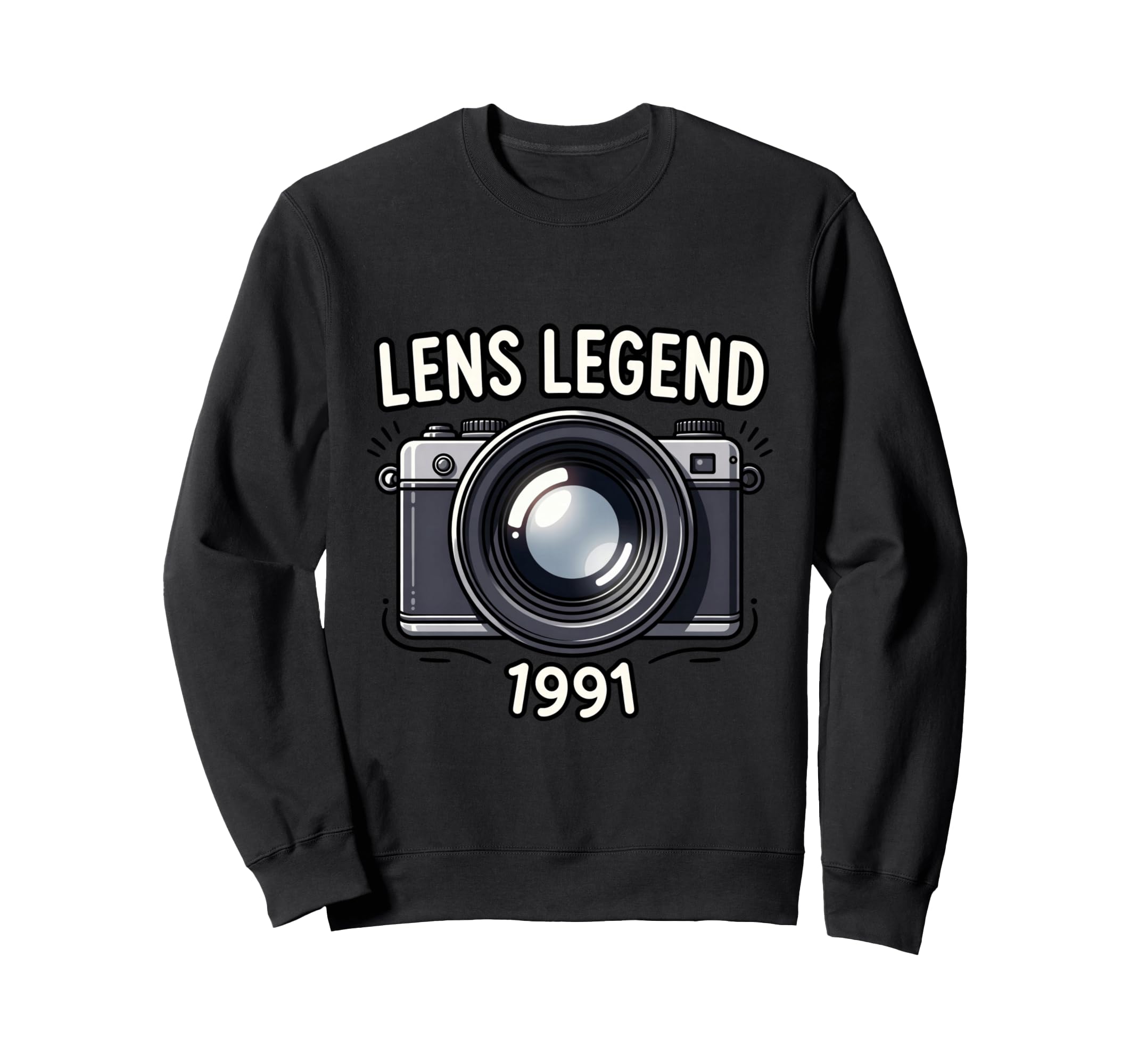 Camera Photography Enthusiast 1991 Sweatshirt - Trendy Graphic for Adults - T-Shirt, Sweatshirt, Hoodie