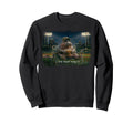 Funny Hippopotamus Ballfield Baseball Sweatshirt - Unique Graphic Unisex - T-Shirt, Sweatshirt, Hoodie