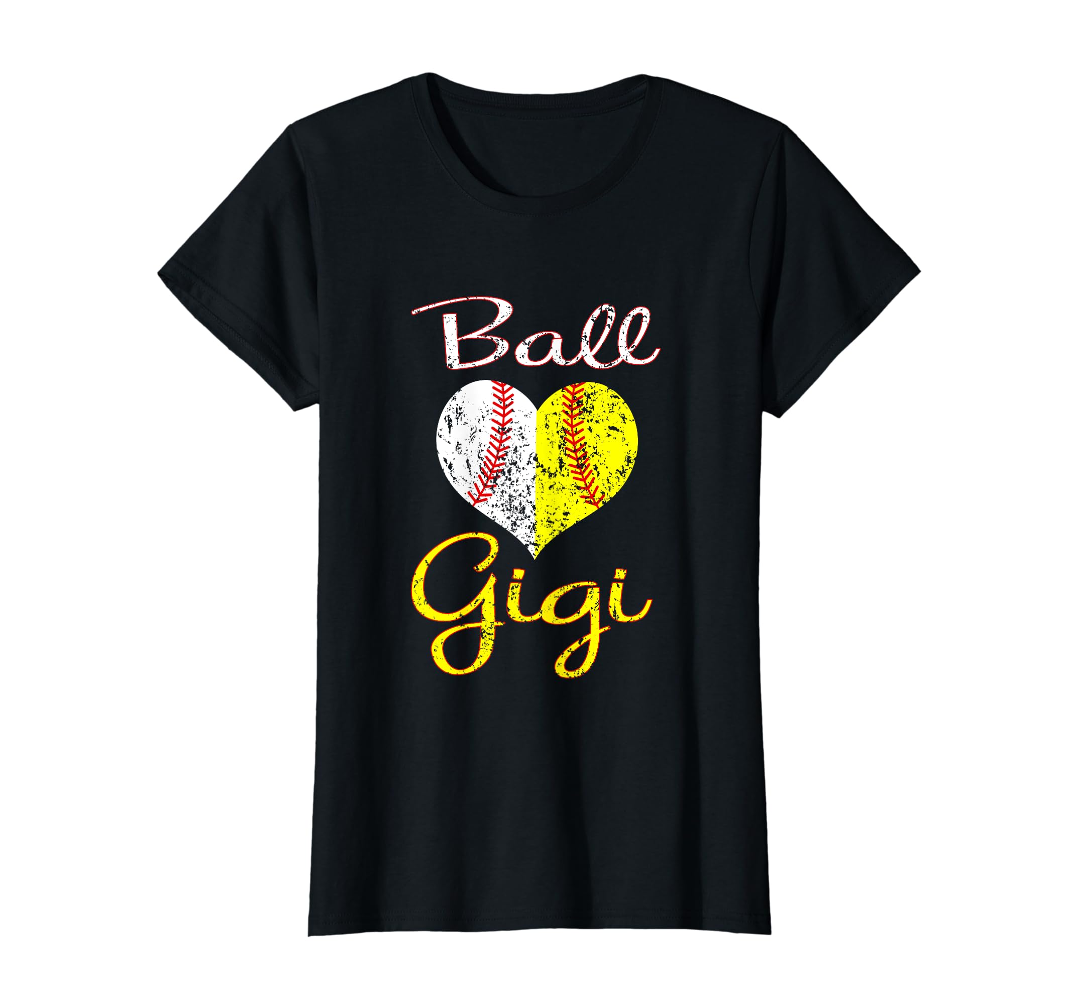 Womens Ball Gigi Baseball Grandma T-Shirt - Novelty Apparel for Adults - T-Shirt, Sweatshirt, Hoodie