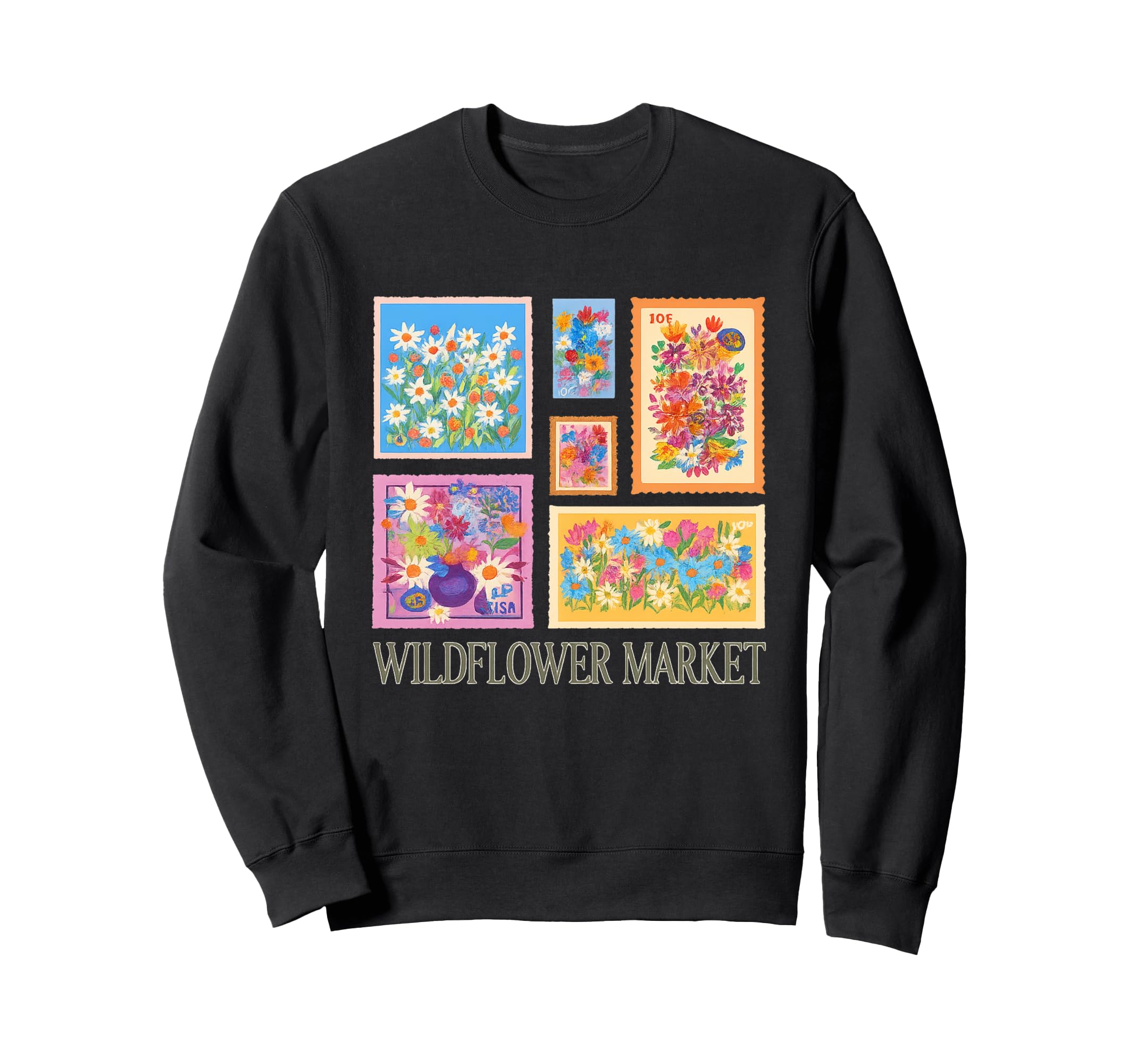 Wildflower Market Boho Floral Sweatshirt - Casual Everyday Wear for Adults - T-Shirt, Sweatshirt, Hoodie
