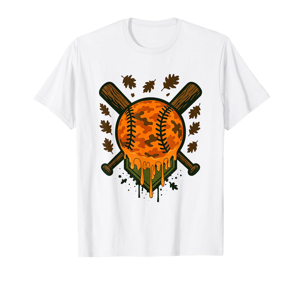 Baseball Drip Ice Cream Dripping T-Shirt - Minimalist Print for Adults - T-Shirt, Sweatshirt, Hoodie