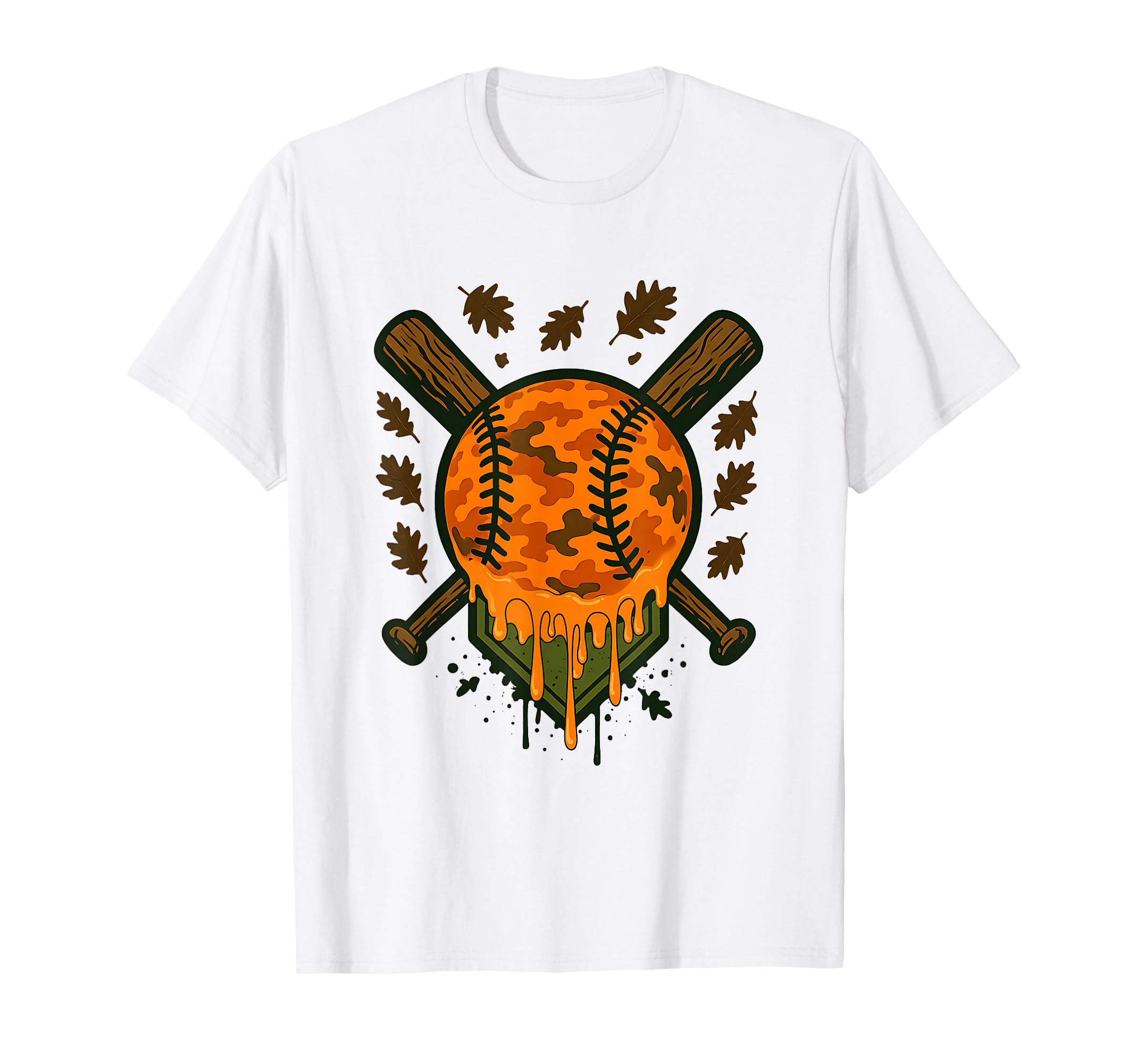 Baseball Drip Ice Cream Dripping T-Shirt - Minimalist Print for Adults - T-Shirt, Sweatshirt, Hoodie