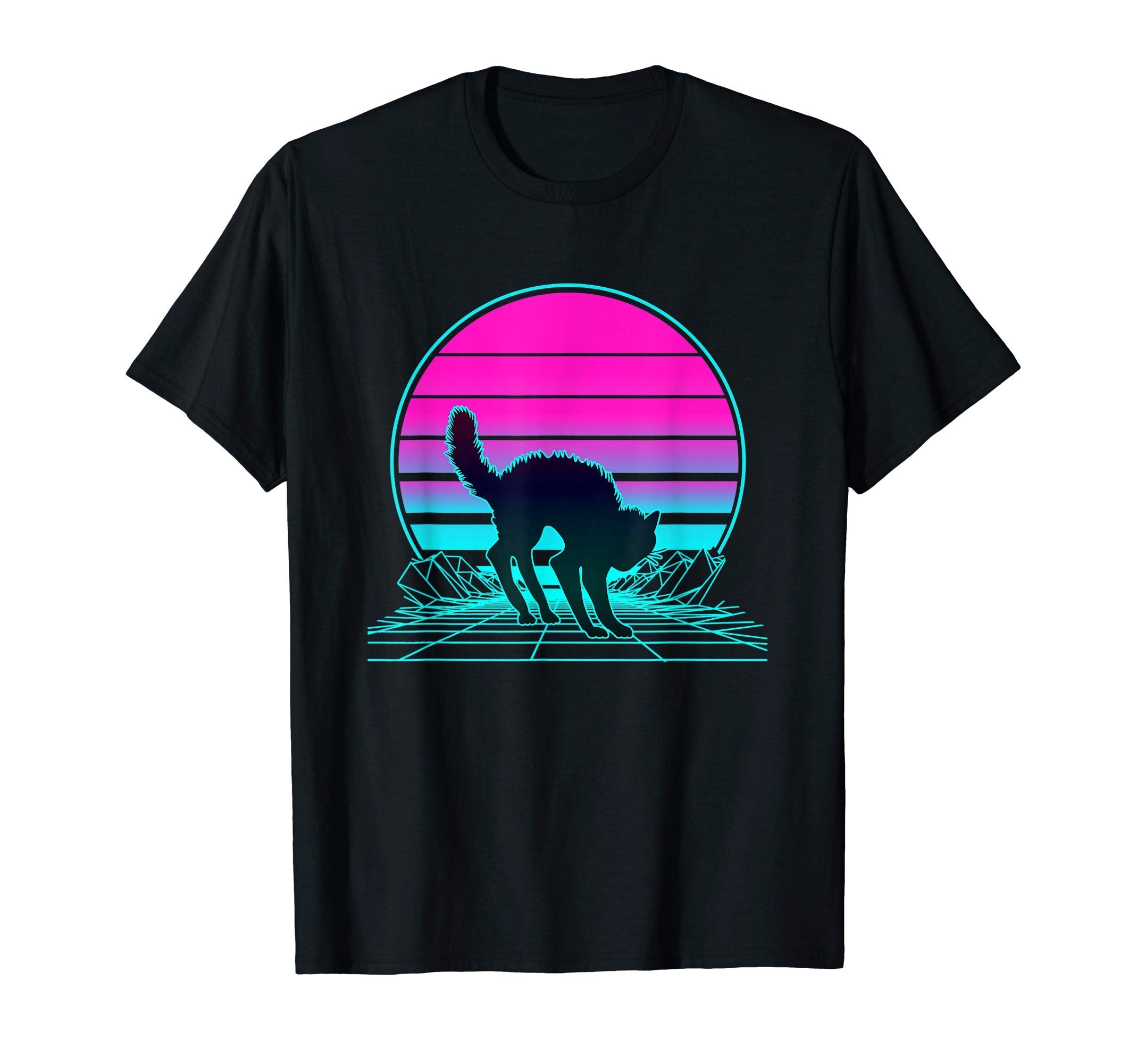 Sunset Angry Cat T-Shirt - Trendy Graphic for Adults - T-Shirt, Sweatshirt, Hoodie