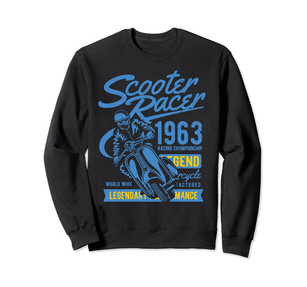 Scooter Racer Distressed Sweatshirt - Aesthetic Graphic Unisex - T-Shirt, Sweatshirt, Hoodie