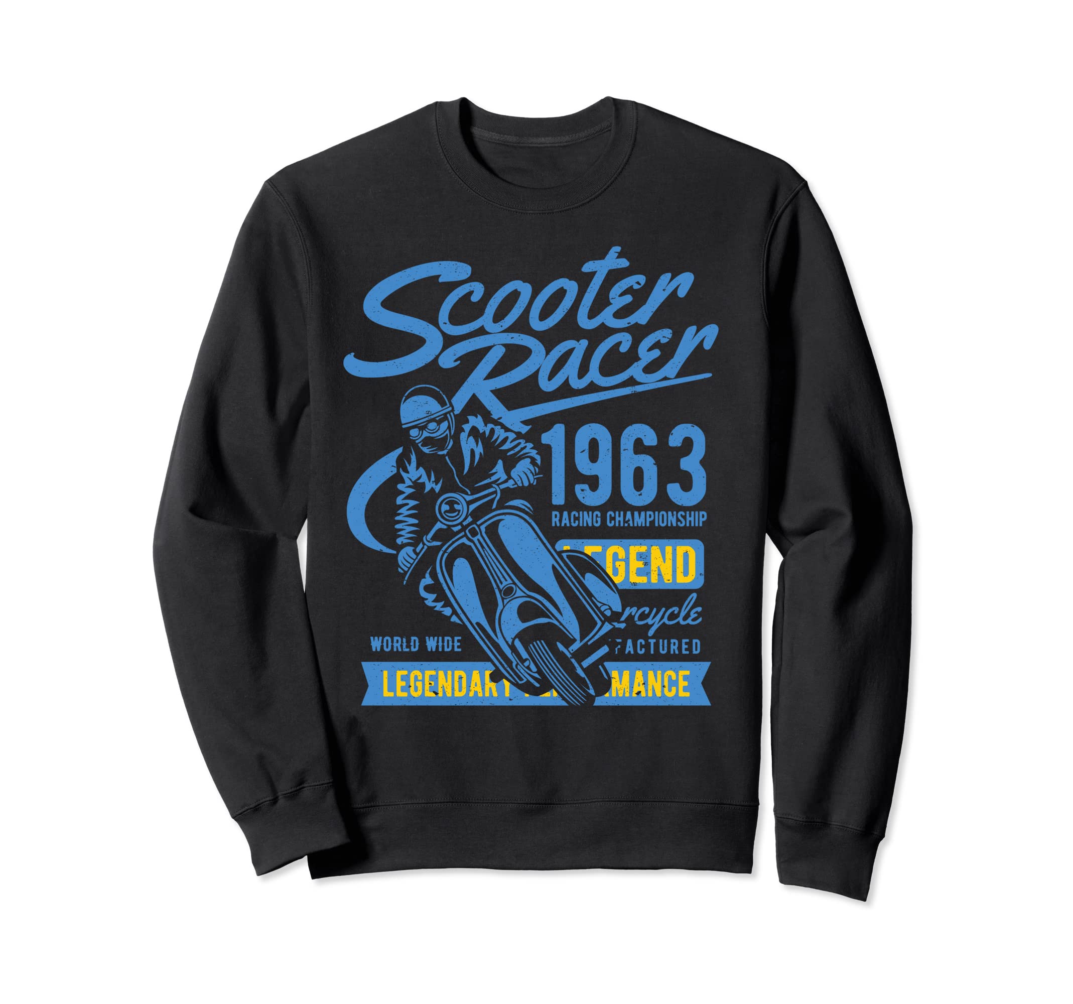 Scooter Racer Distressed Sweatshirt - Aesthetic Graphic Unisex - T-Shirt, Sweatshirt, Hoodie