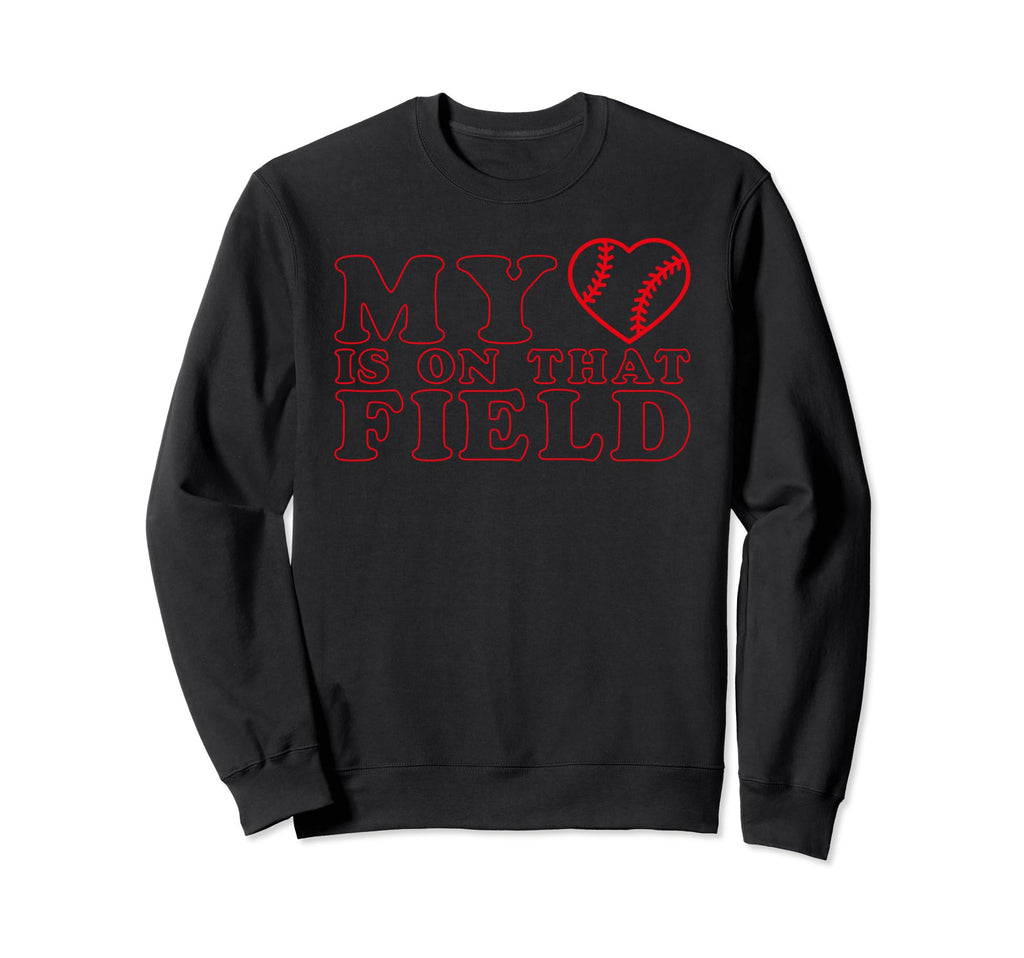 My Heart Is That Court Baseball Sweatshirt - Streetwear Style Men Women - T-Shirt, Sweatshirt, Hoodie