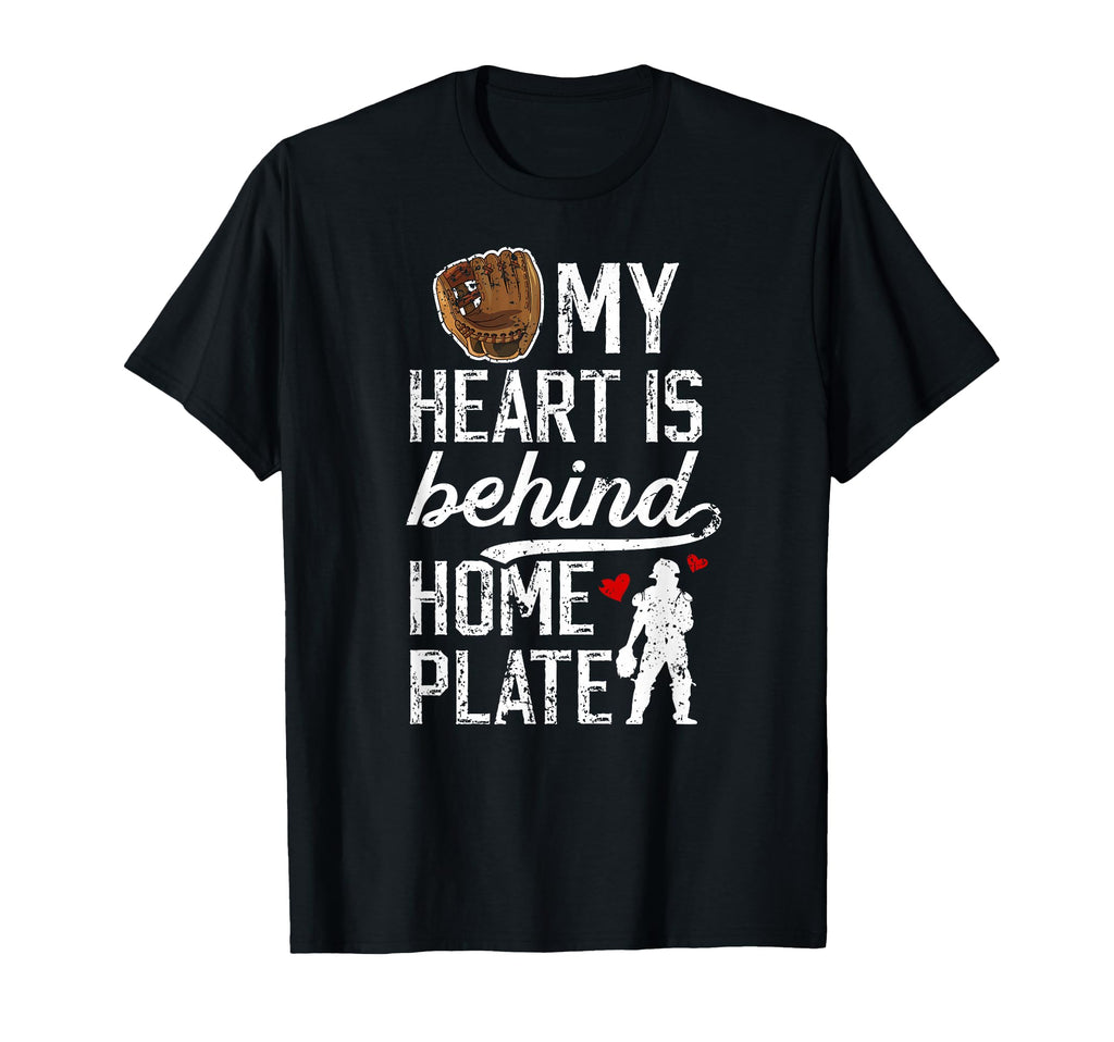 Behind Home Plate Baseball Catcher T-Shirt - Custom Art Print Men Women - T-Shirt, Sweatshirt, Hoodie