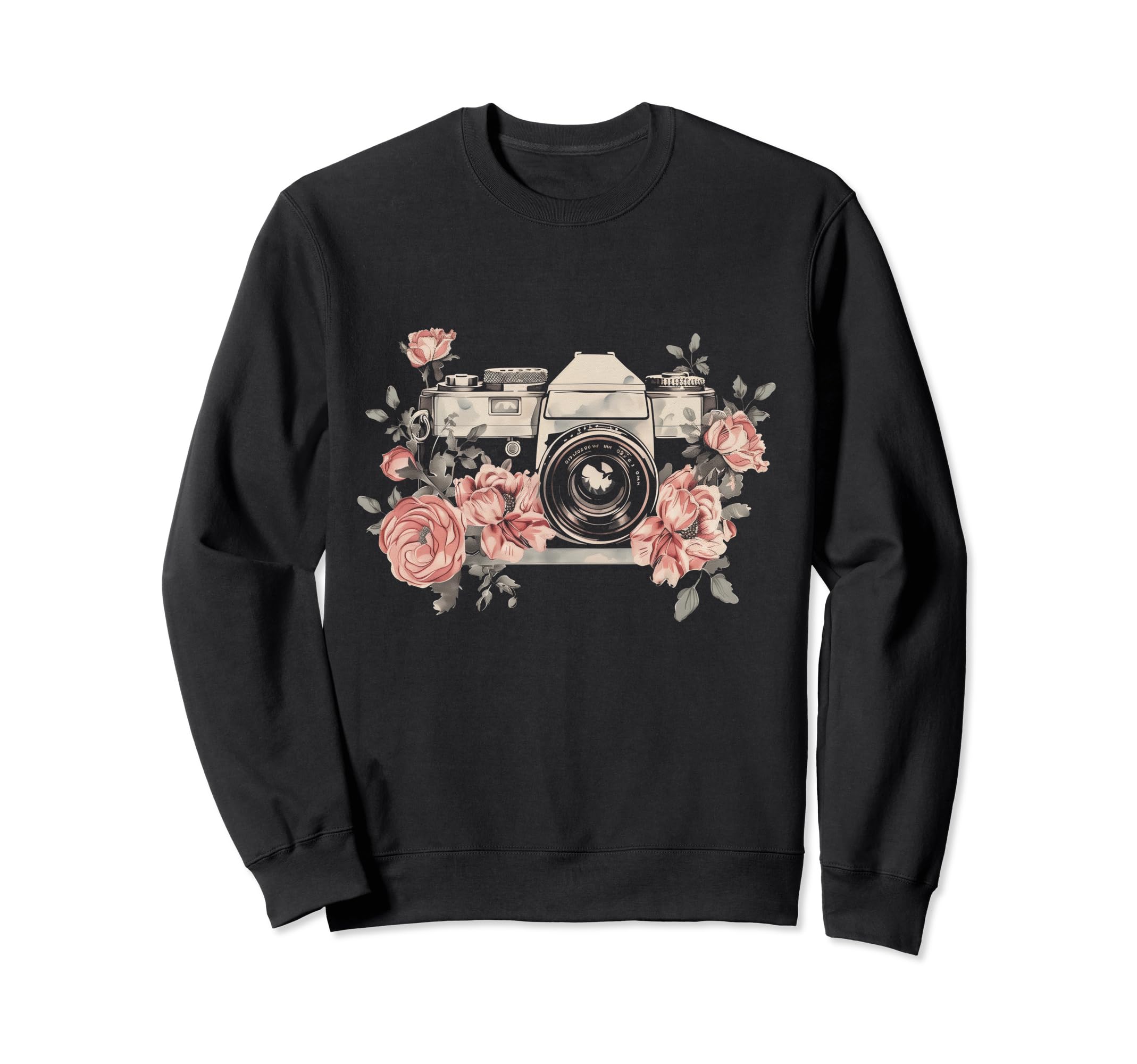 Photographer Camera Flowers Sweatshirt - Novelty Apparel Men Women - T-Shirt, Sweatshirt, Hoodie