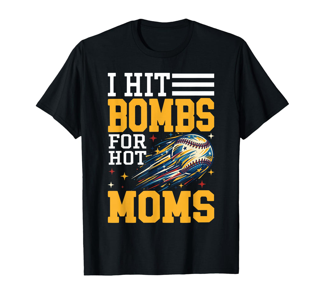 Hit Bombs Hot Moms Baseball Home Run T-Shirt - Graphic Print for Adults - T-Shirt, Sweatshirt, Hoodie