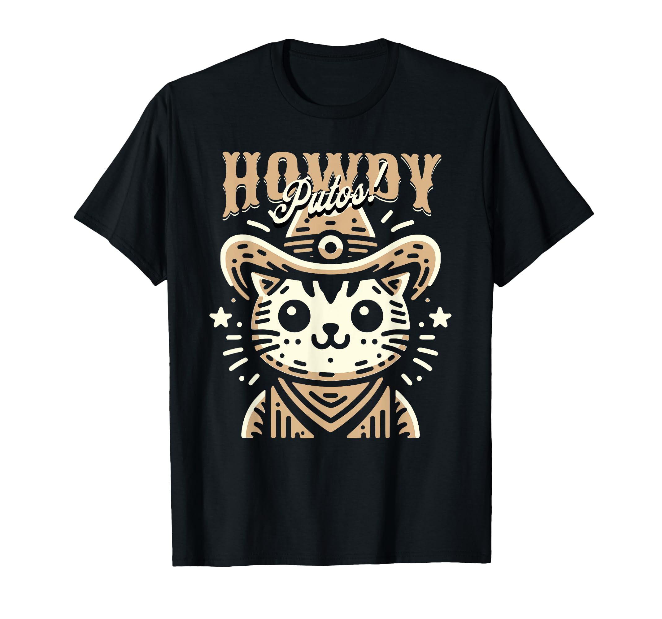 Howdy Putos Funny Wild Western Cowboy T-Shirt - Novelty Apparel Unisex - T-Shirt, Sweatshirt, Hoodie