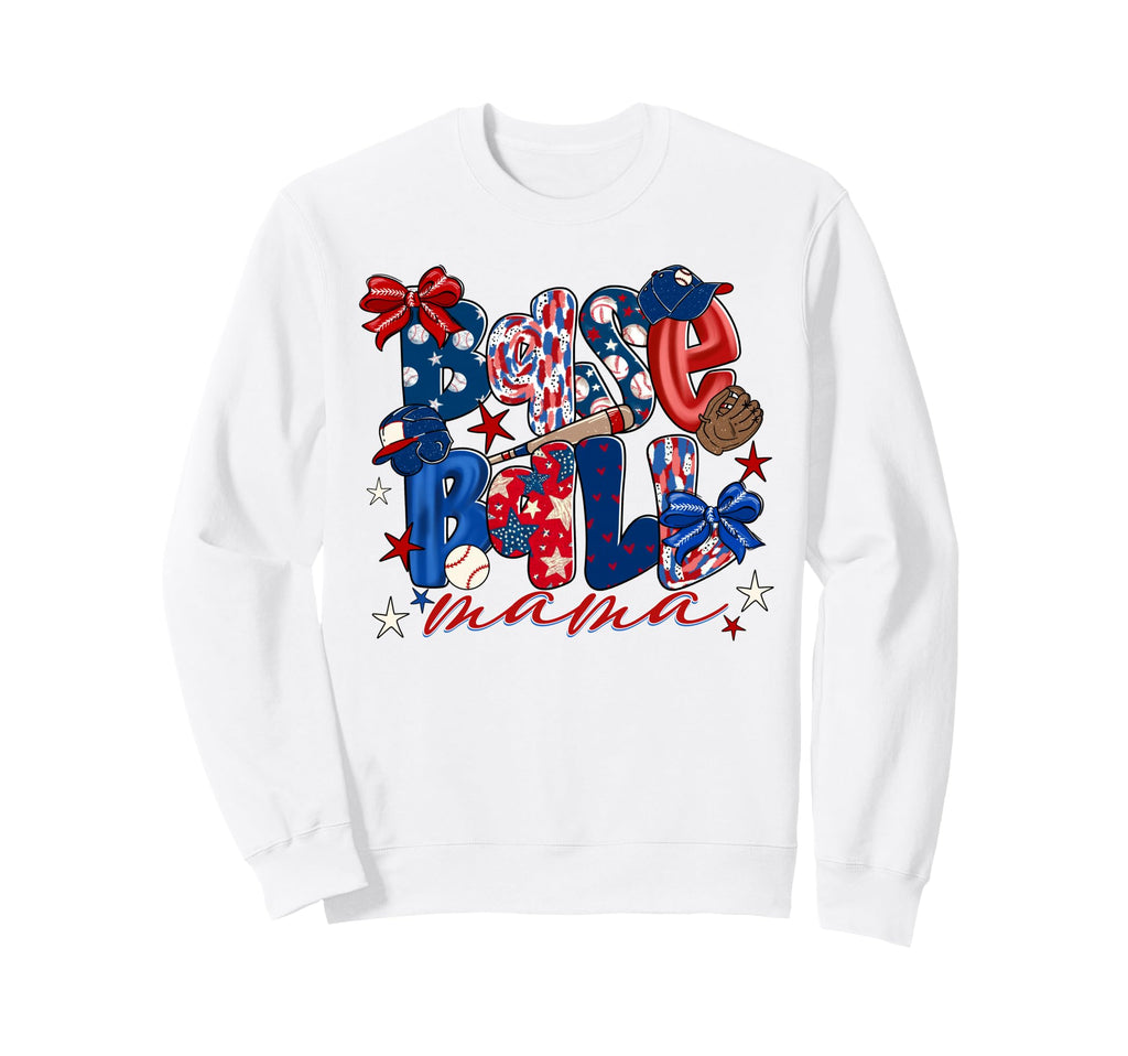 Baseball Mama Ball Mom Sports Game Sweatshirt - Novelty Apparel Men Women - T-Shirt, Sweatshirt, Hoodie