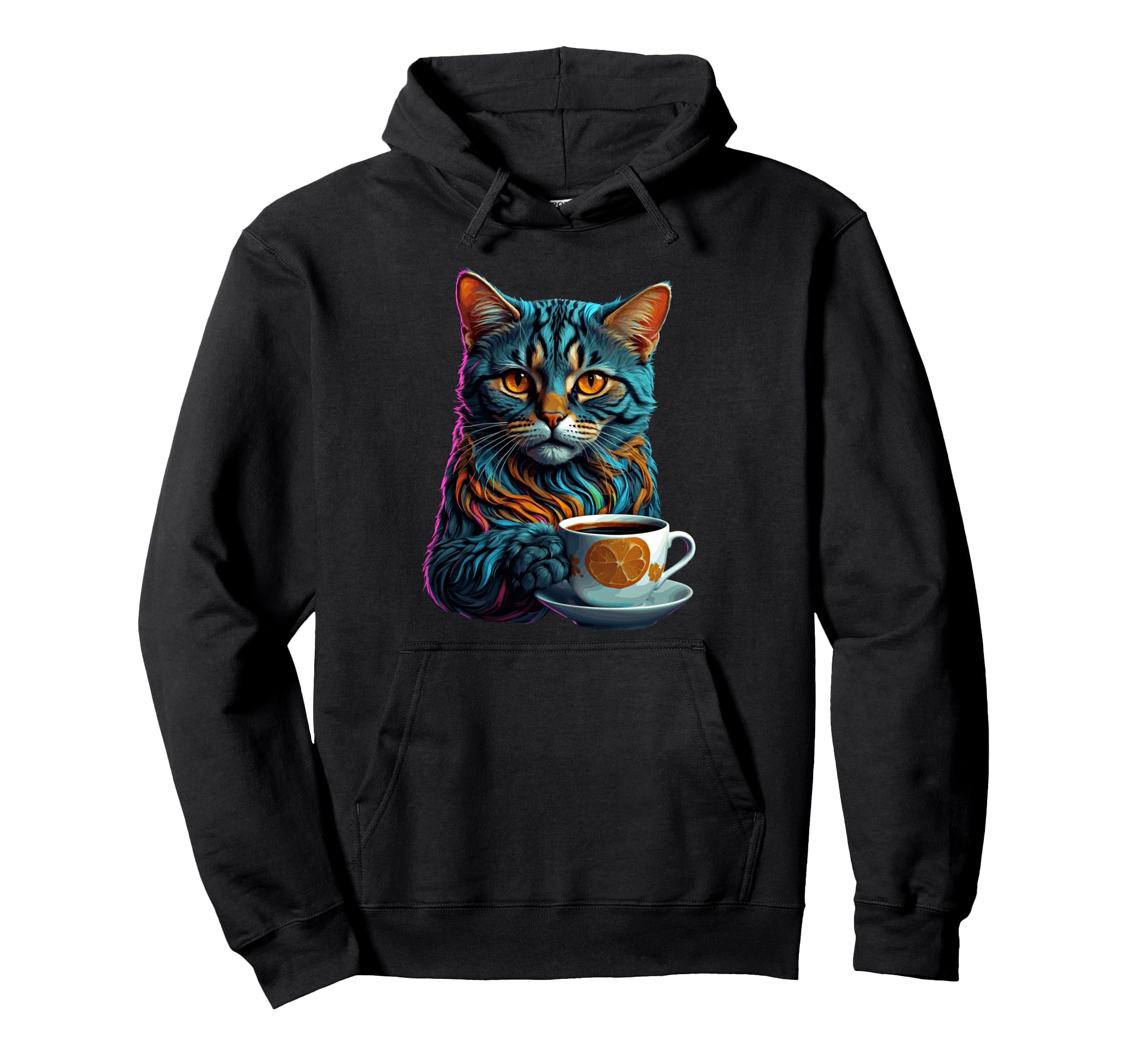 Vaporwave Aesthetic Coffee Cats Art And Hoodie - Unique Graphic Men Women - T-Shirt, Sweatshirt, Hoodie