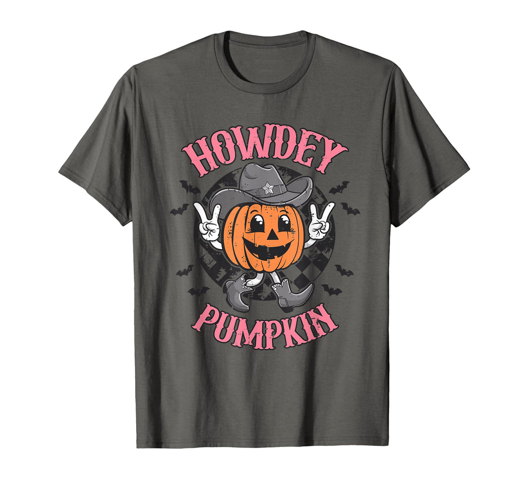 Howdy Pumpkin Autumn Western T-Shirt - Minimalist Print Men Women - T-Shirt, Sweatshirt, Hoodie