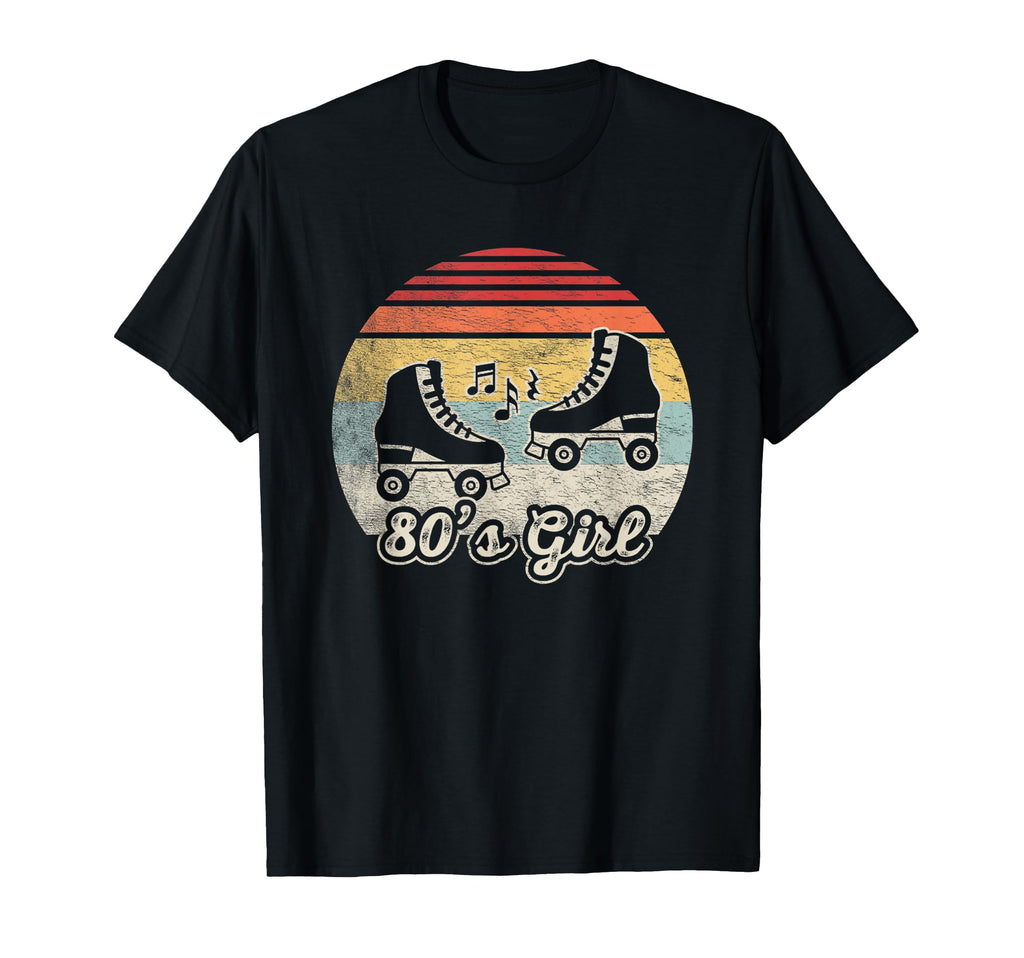80S Roller Skates Sunset T-Shirt - Unique Graphic Unisex - T-Shirt, Sweatshirt, Hoodie