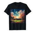 Baseball Stadium Sunset Immersive T-Shirt - Minimalist Print for Adults - T-Shirt, Sweatshirt, Hoodie