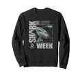 Shark Week Neon Lightning Glitch Sweatshirt - Aesthetic Graphic for Adults - T-Shirt, Sweatshirt, Hoodie