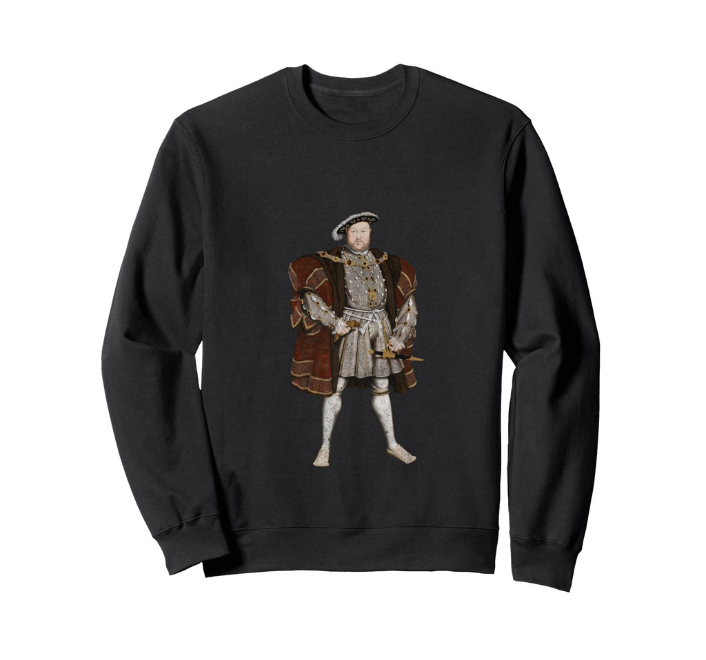 King Henry Viii Portrait Distressed Sweatshirt - Minimalist Print Men Women - T-Shirt, Sweatshirt, Hoodie