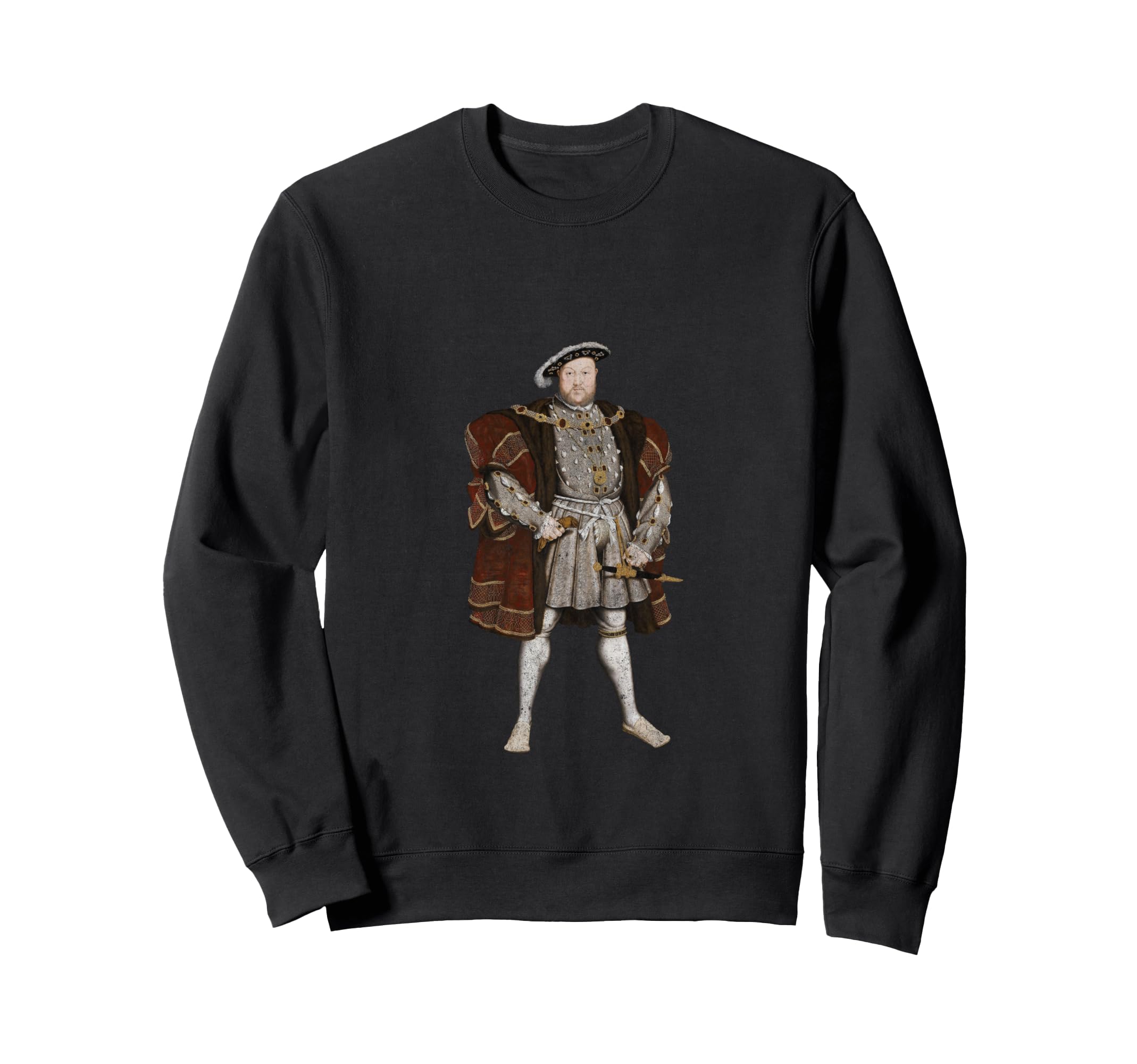 King Henry Viii Portrait Distressed Sweatshirt - Minimalist Print Men Women - T-Shirt, Sweatshirt, Hoodie