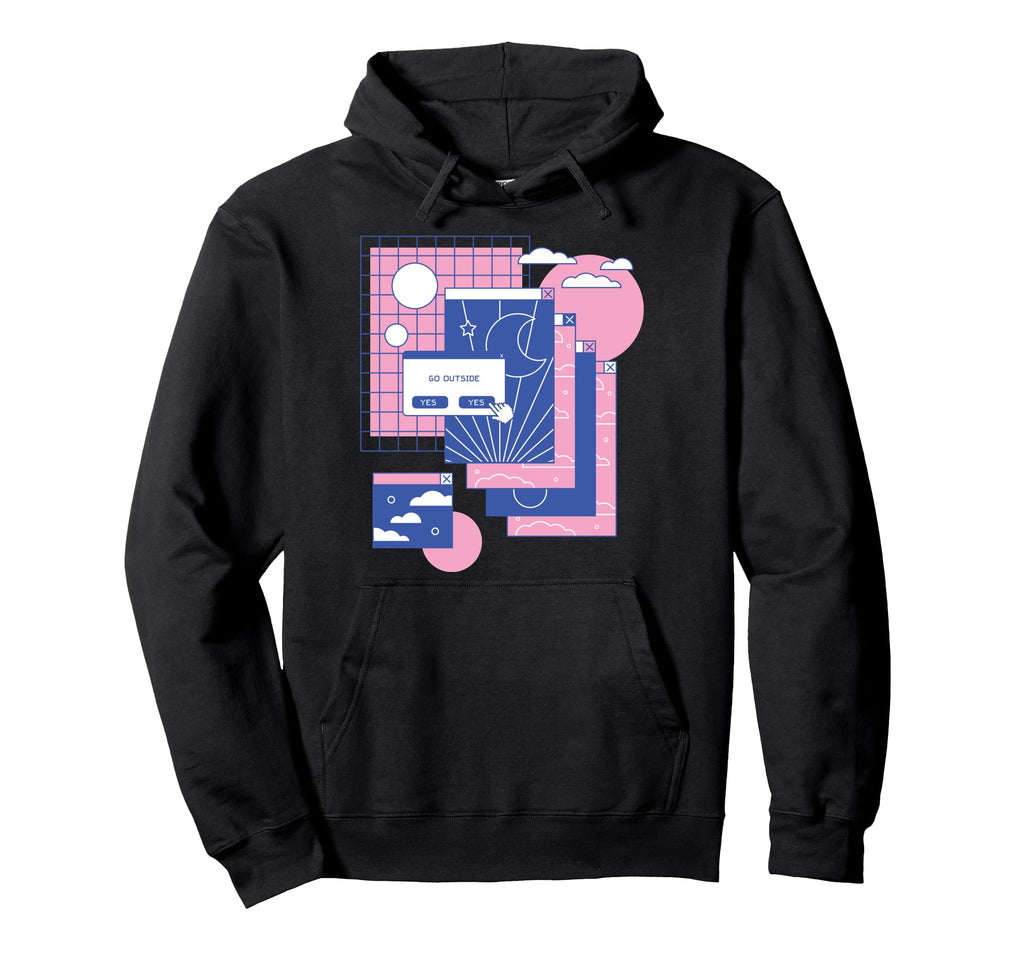 Computer Tabs Japanese Art 80S Hoodie - Casual Everyday Wear for Adults - T-Shirt, Sweatshirt, Hoodie