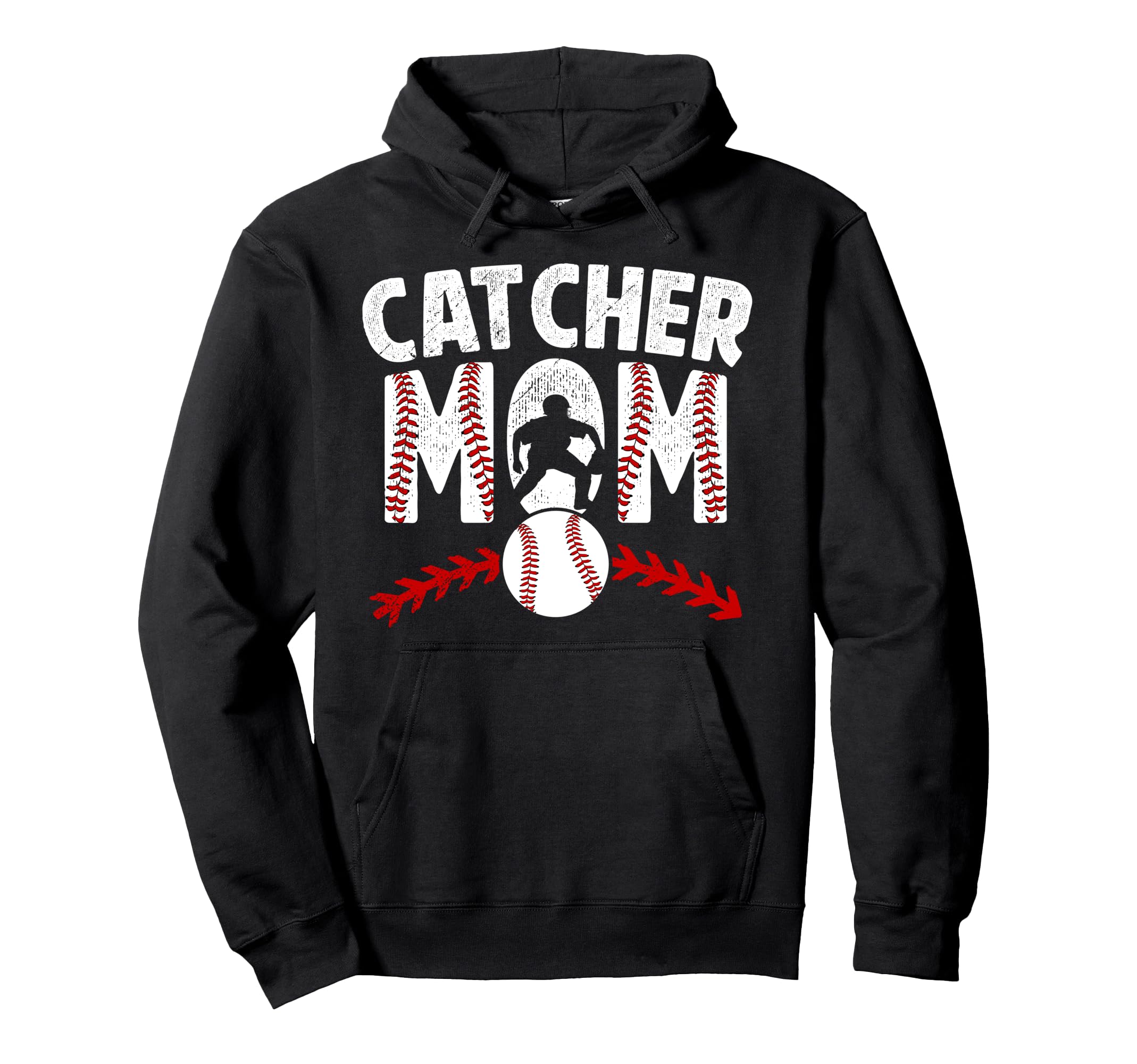 Baseball Catcher Mom Baseball Catcher Hoodie - Graphic Print for Adults - T-Shirt, Sweatshirt, Hoodie