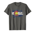 Colorado Flag Distressed Co T-Shirt - Trendy Graphic Unisex - T-Shirt, Sweatshirt, Hoodie